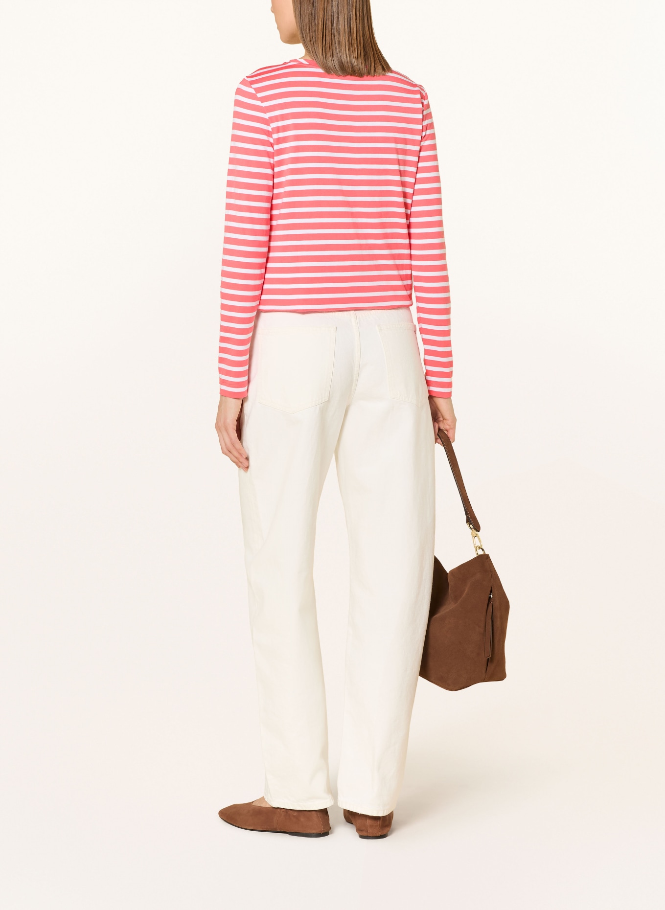 MAERZ MUENCHEN Dlouhé rukávy: SVĚTLE ČERVENÁ / BÍLÁ