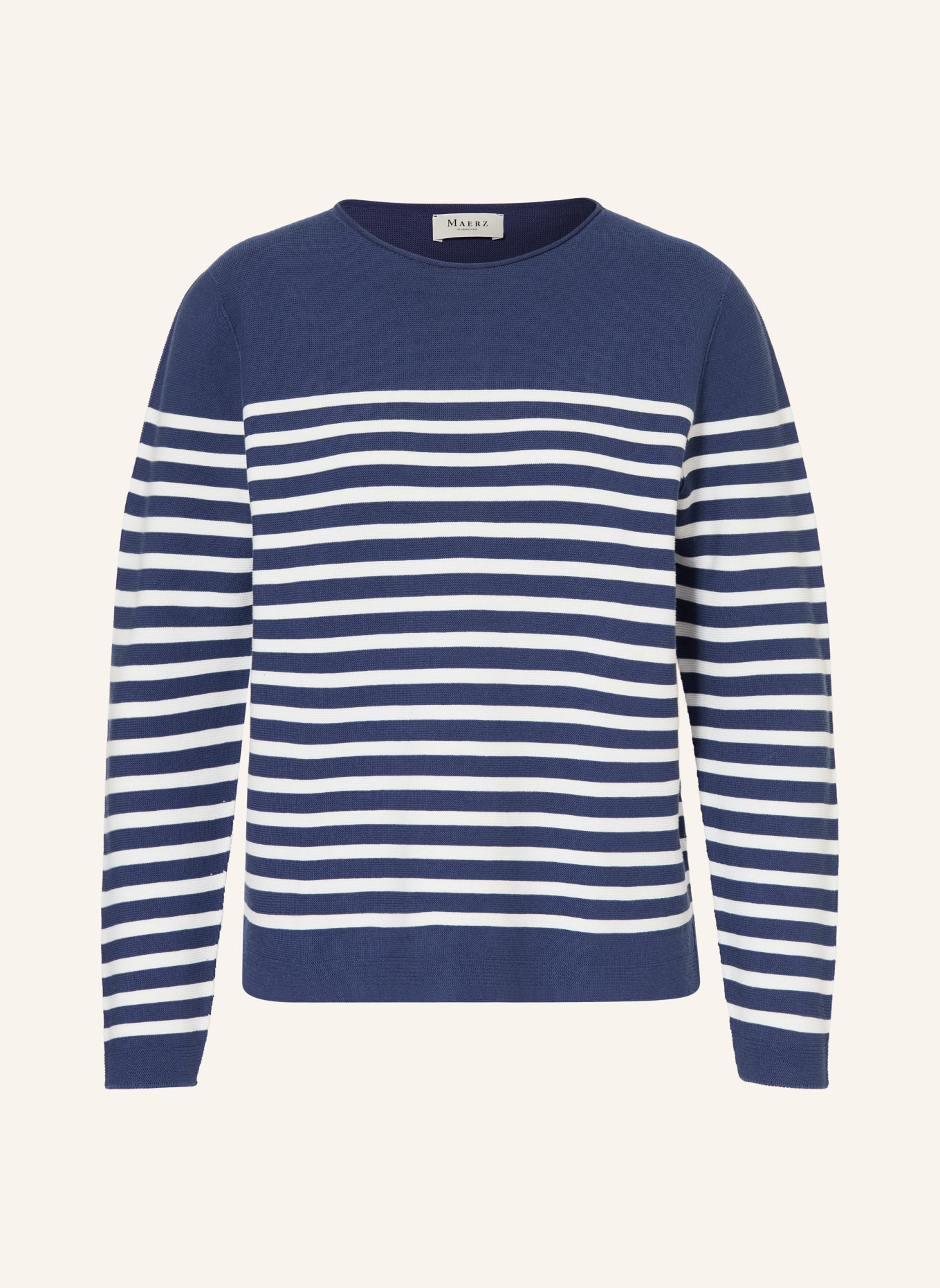 MAERZ MUENCHEN Pullover: BLAU / WEISS
