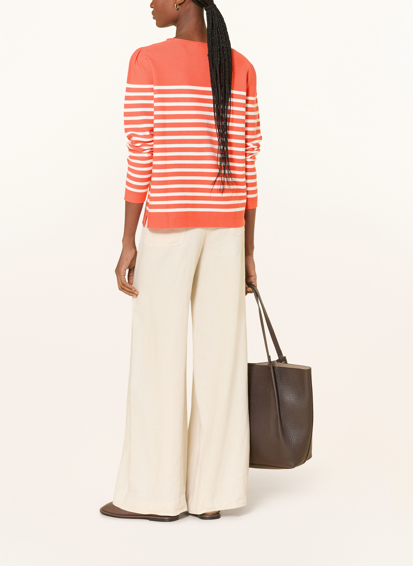 MAERZ MUENCHEN Pullover: HELLROT / WEISS