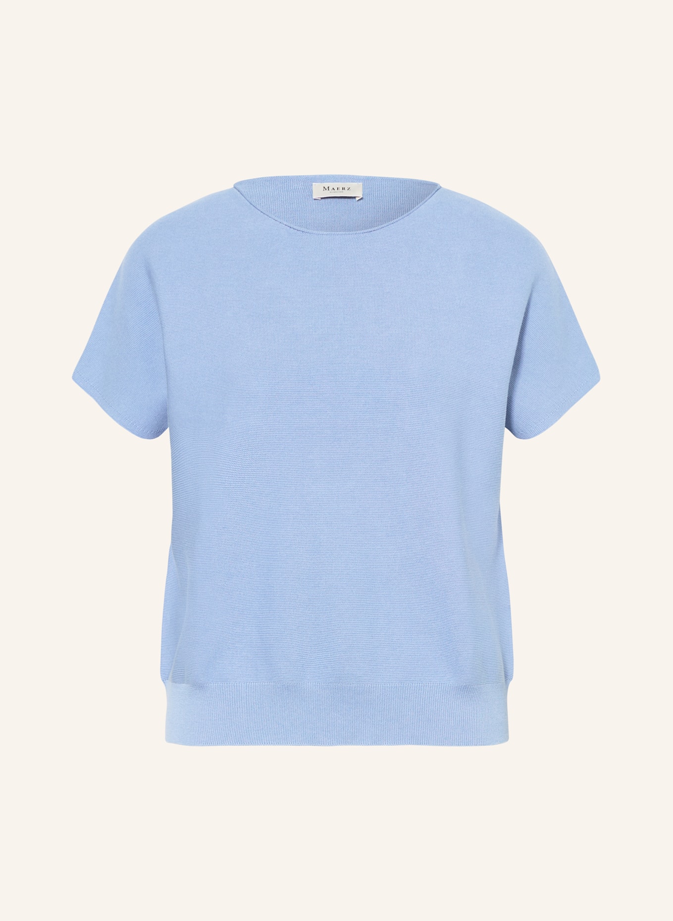 MAERZ MUENCHEN pletené tričko: TMAVĚ MODRÁ