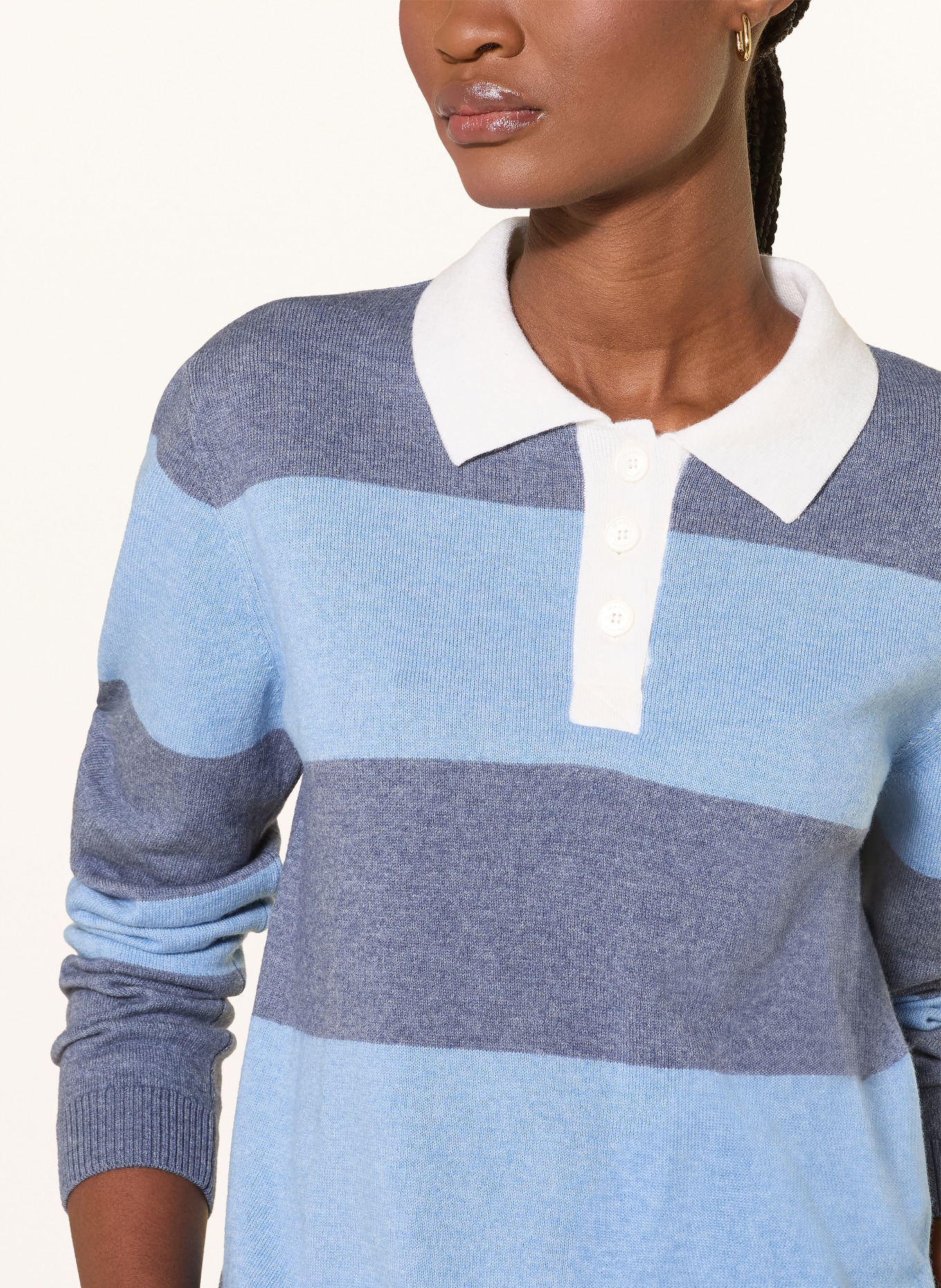 MAERZ MUENCHEN svetr: TMAVĚ MODRÁ / REŽNÁ / MODRÁ