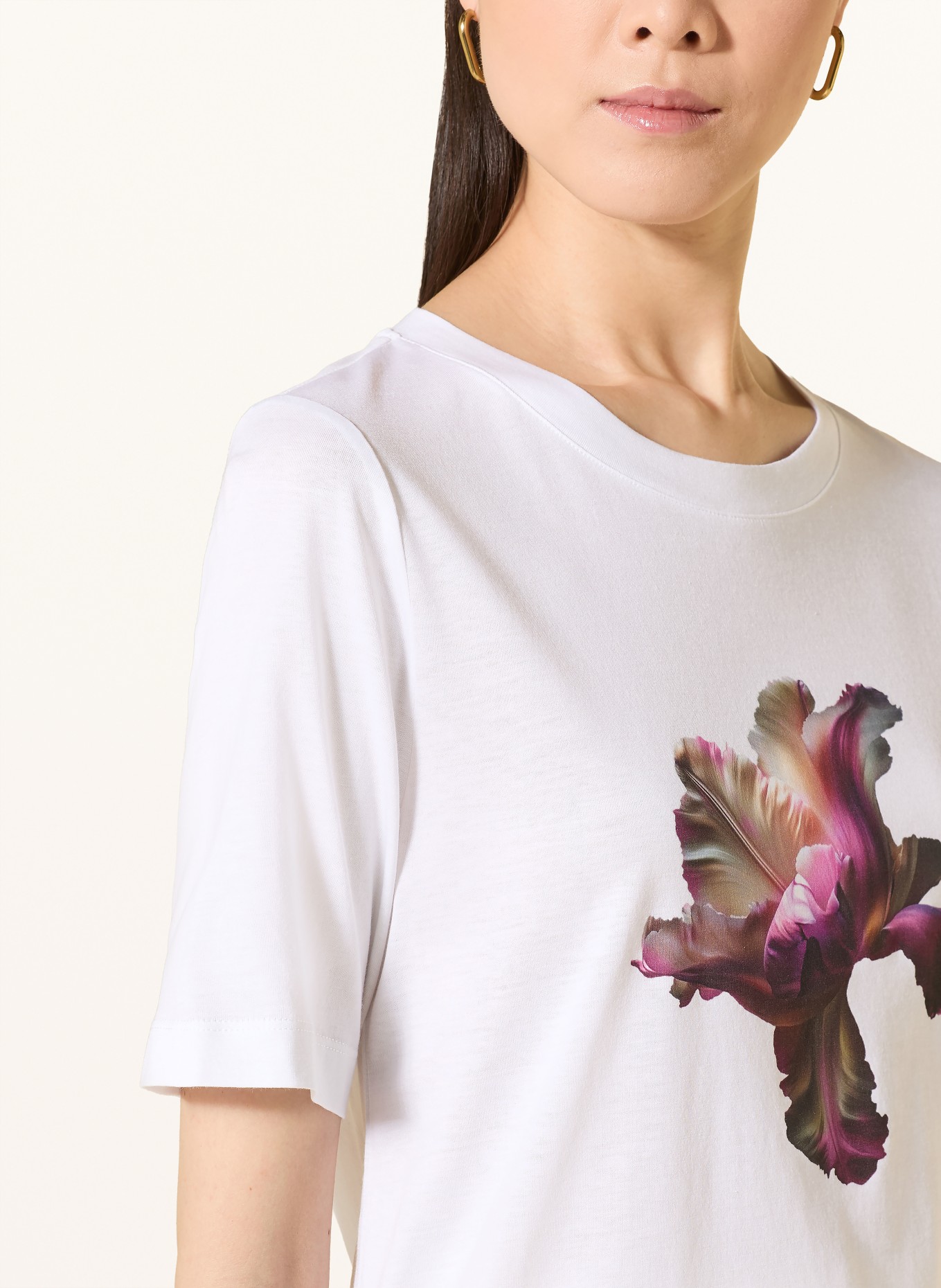 MAERZ MUENCHEN T-shirt: BLANC / ROSE / SAUMON