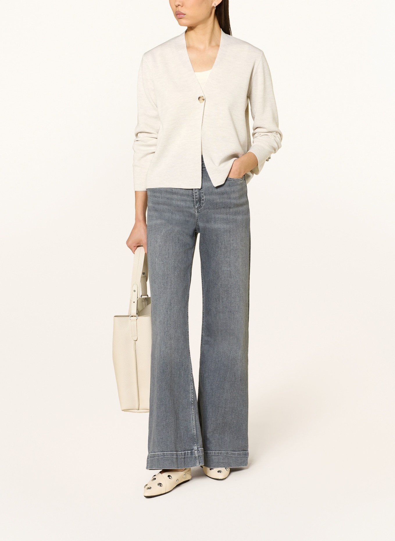 MAERZ MUENCHEN Svetr z merino vlny: KRÉMOVÁ