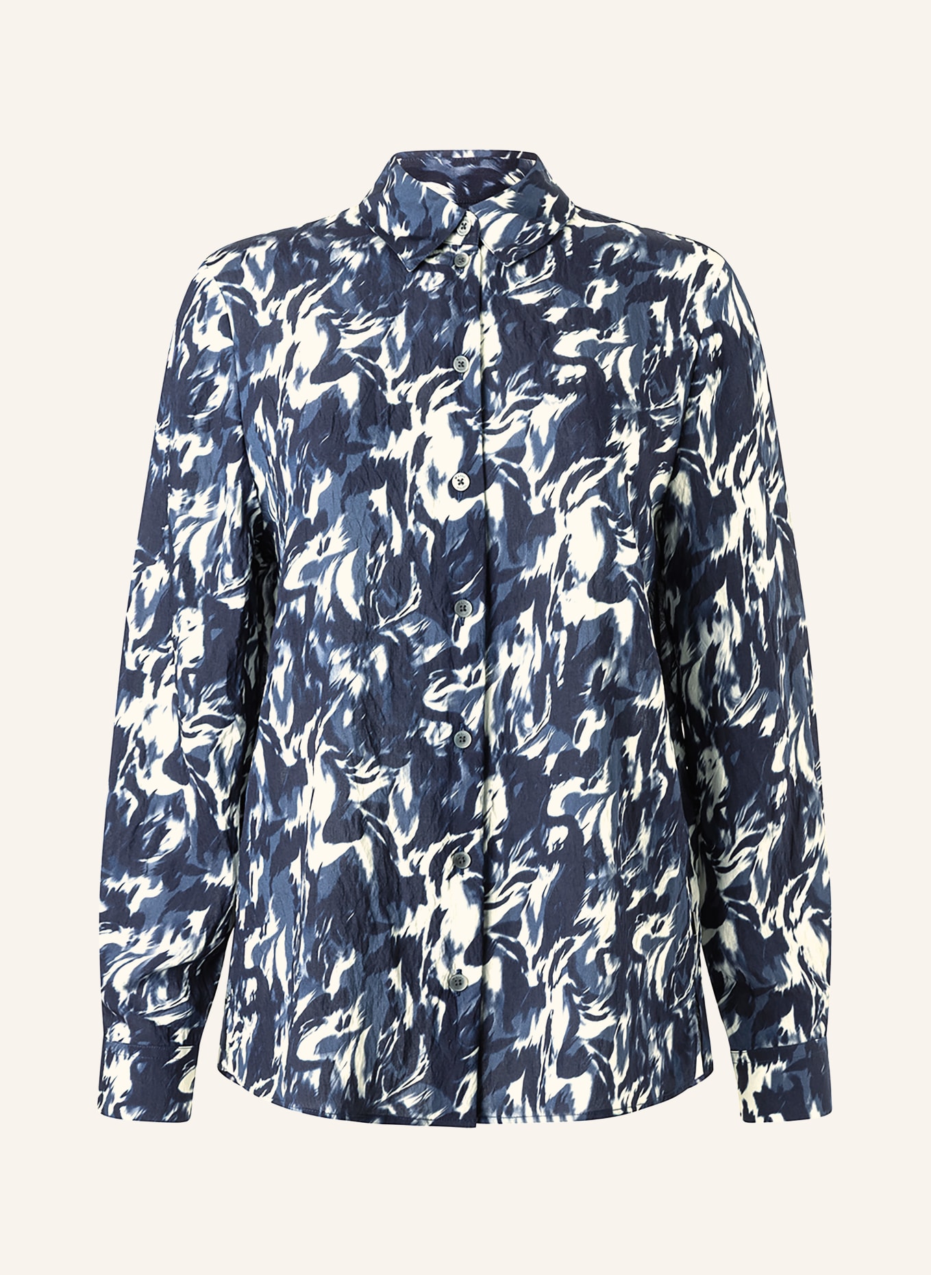 MAERZ MUENCHEN shirt blouse: DARK BLUE / ECRU