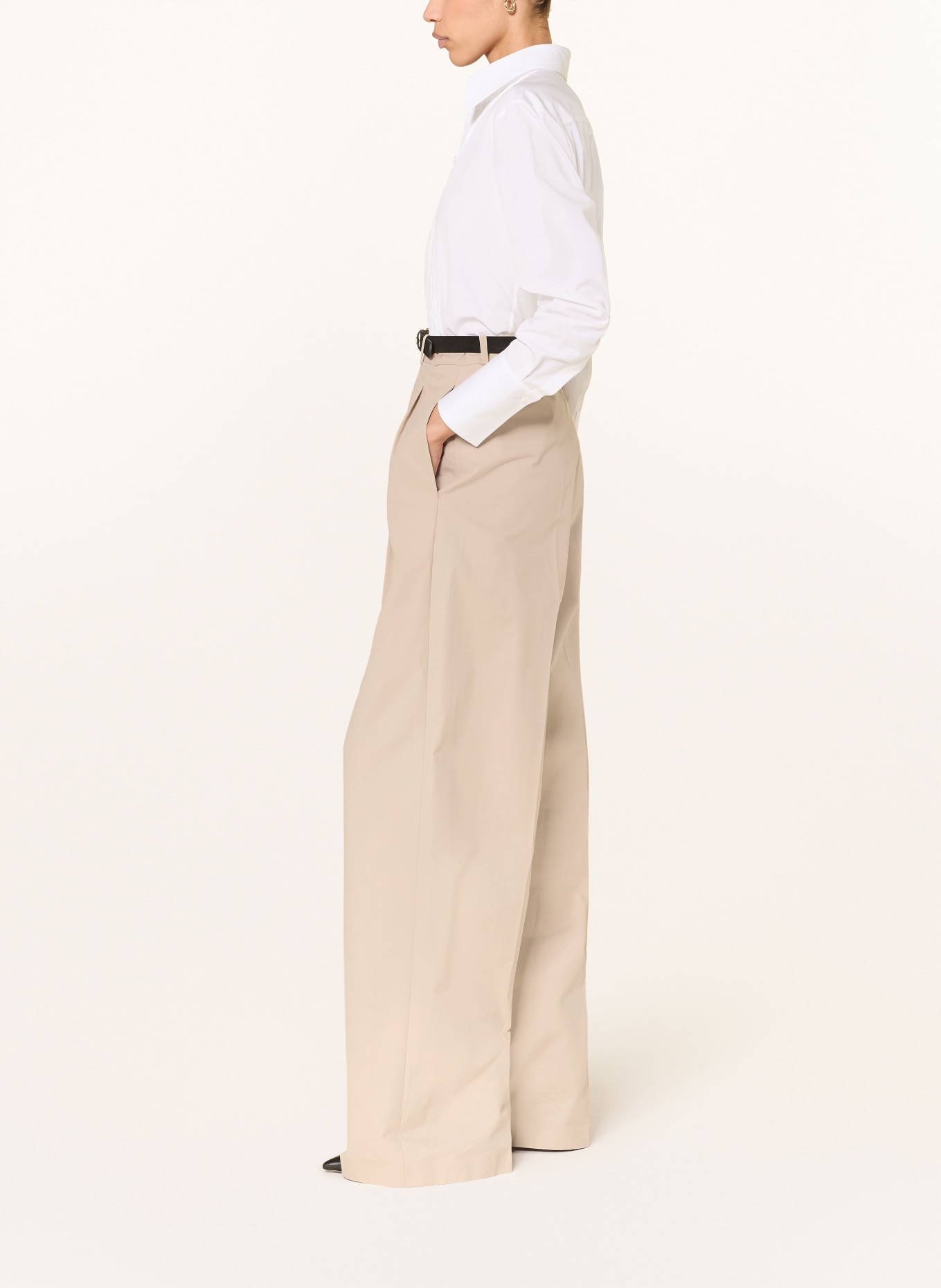 BOSS Spodnie z materiału typu marle TANIADA: BEŻOWY