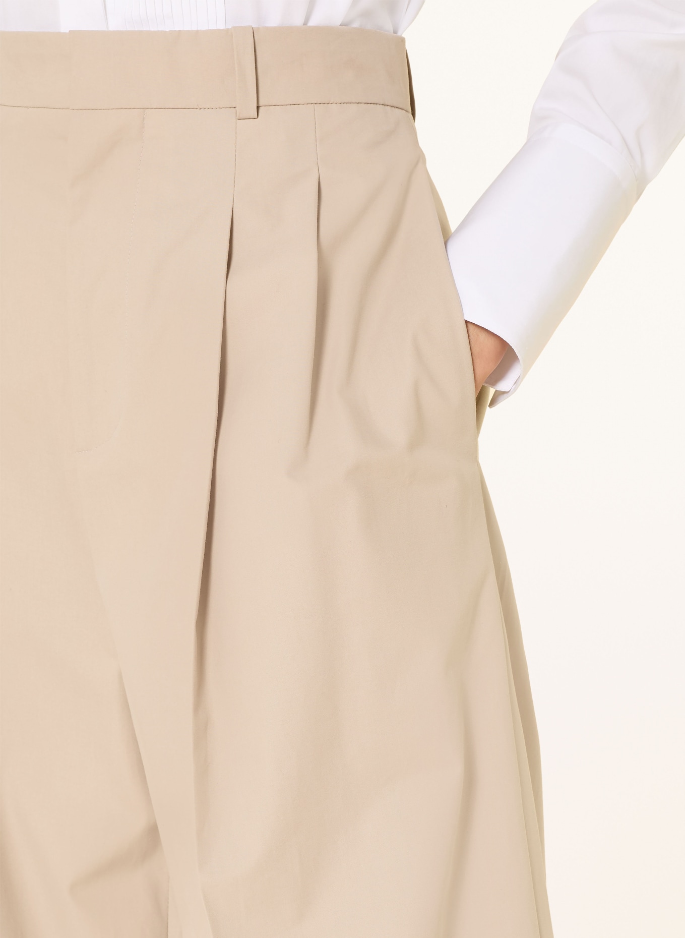 BOSS Spodnie z materiału typu marle TANIADA: BEŻOWY