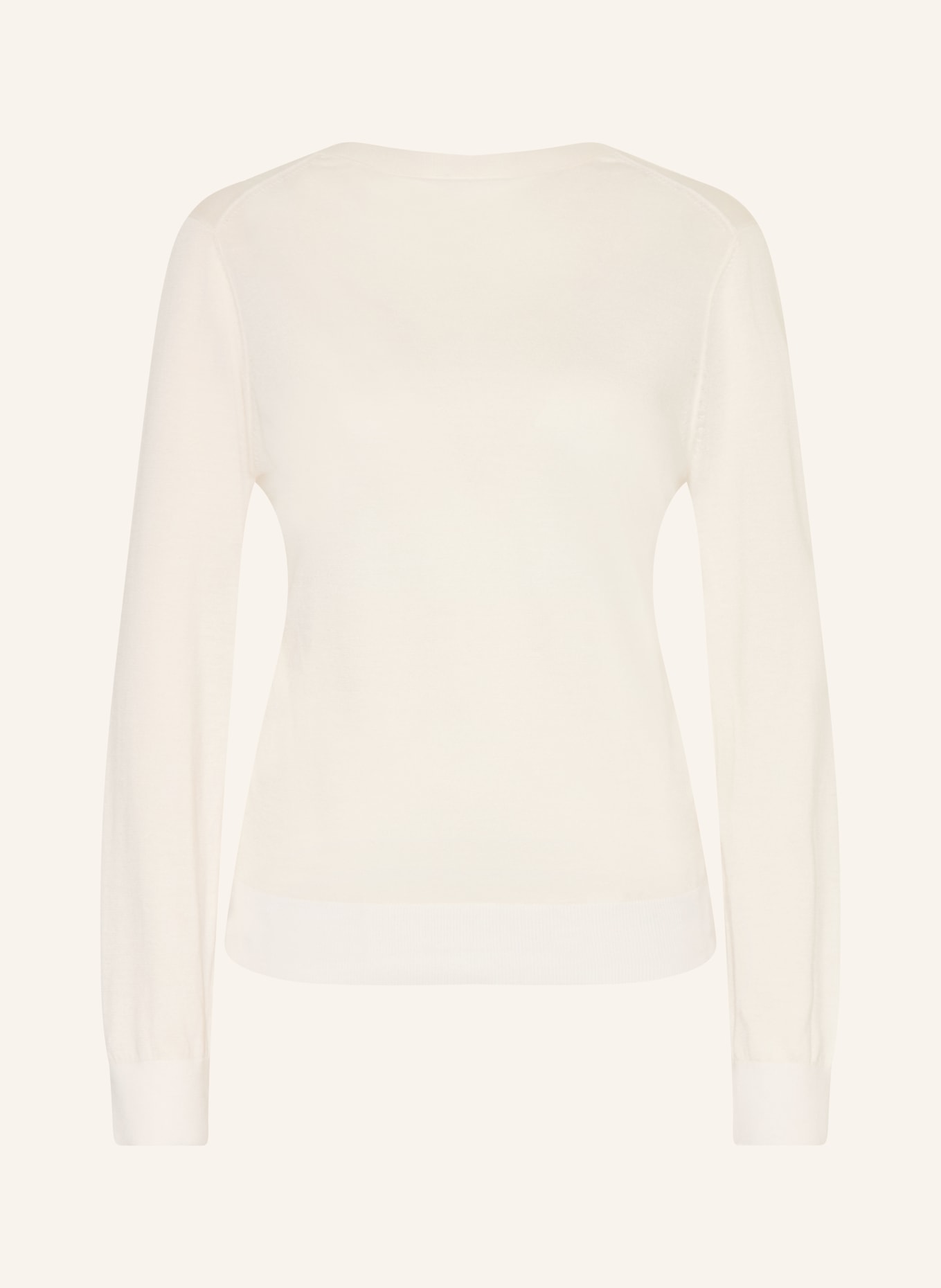 BOSS Pull FASEBACKARDI avec soie: ÉCRU