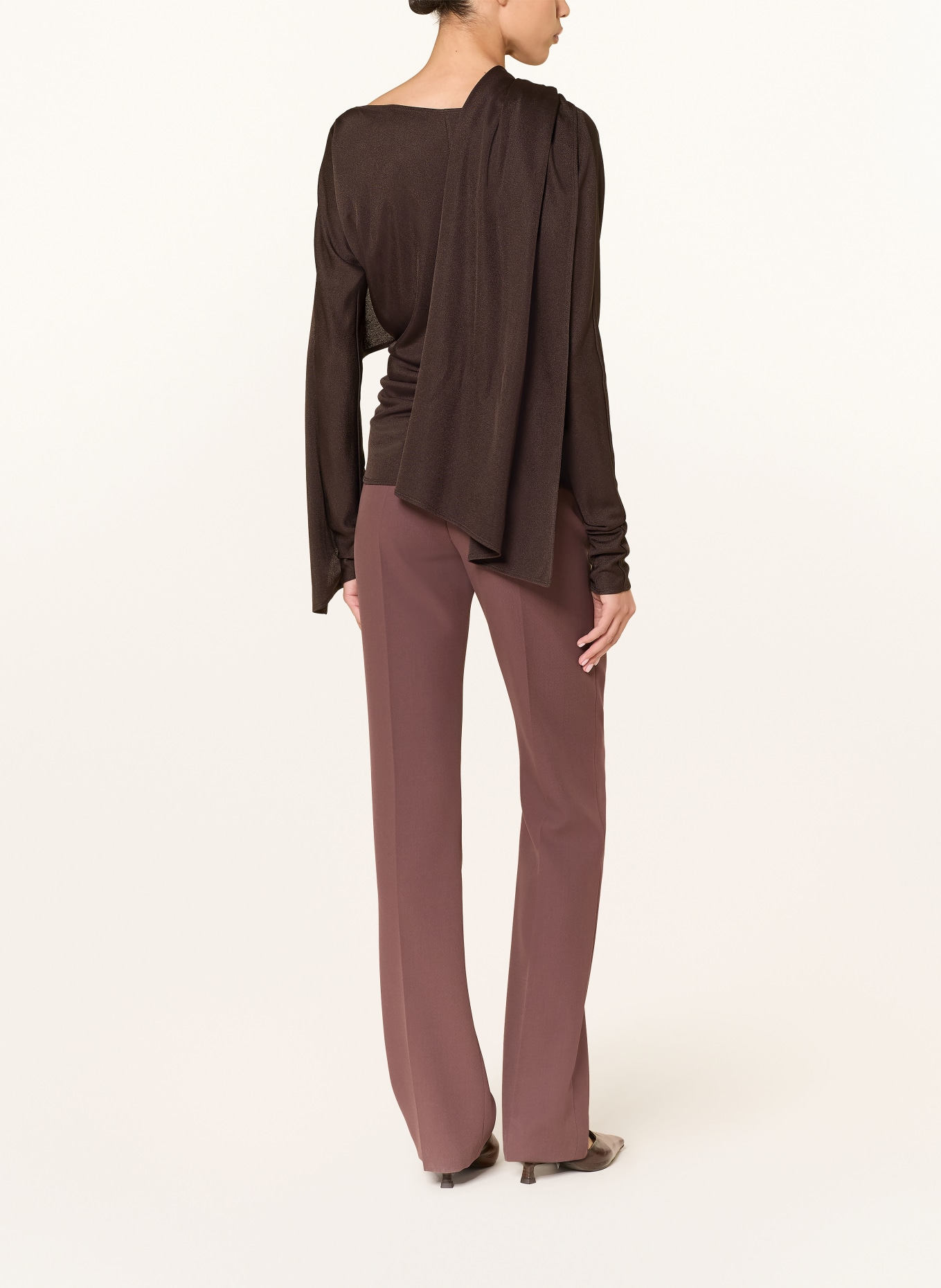 BOSS Longsleeve EBIRIS: MARRON FONCÉ