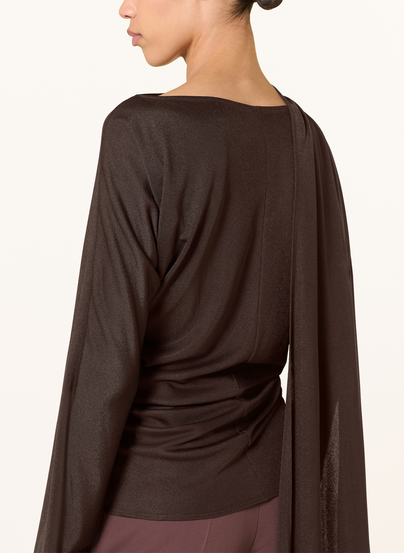 BOSS Longsleeve EBIRIS: MARRON FONCÉ