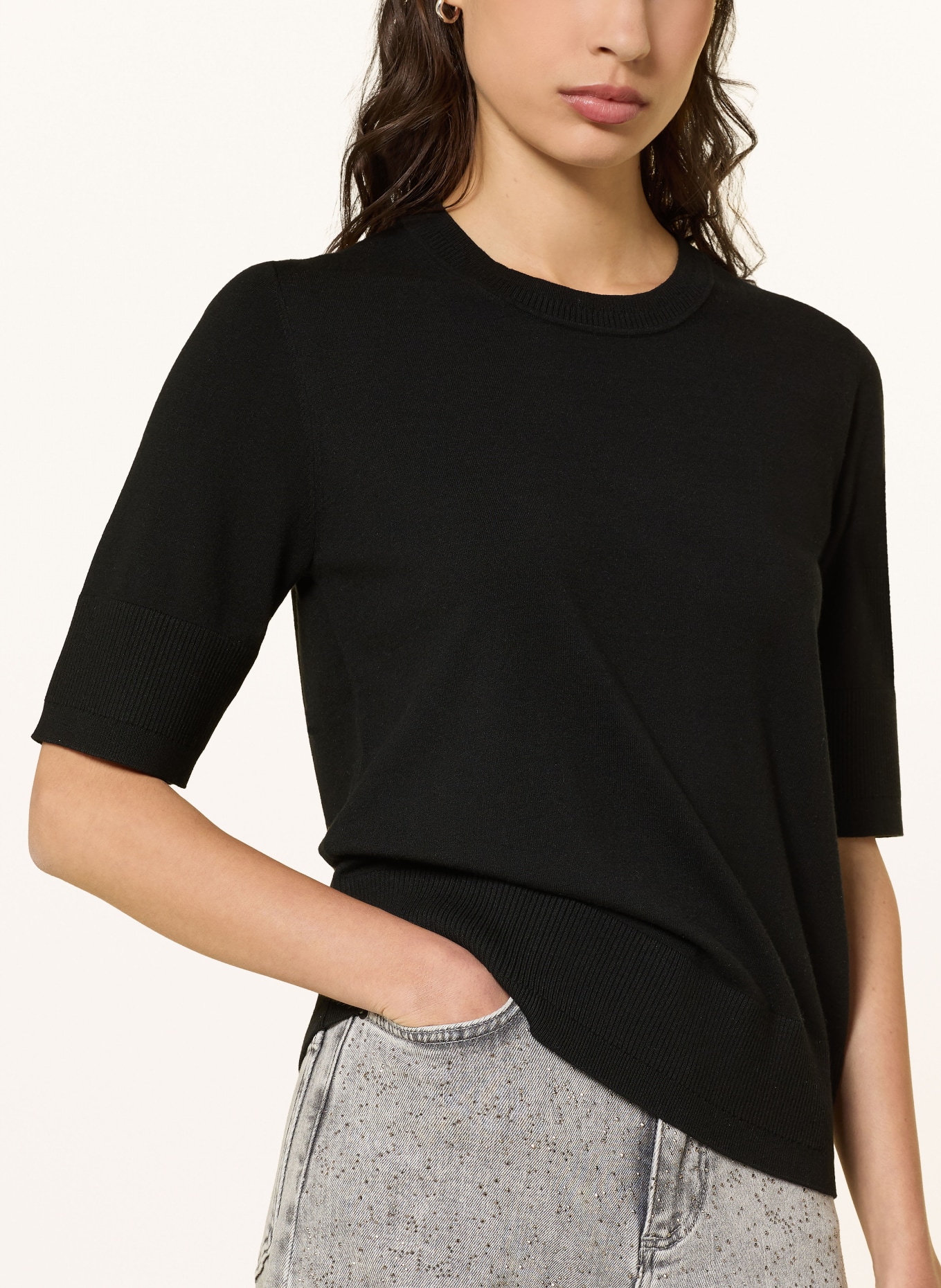 InWear Pletené tričko MIKOIW: ČERNÁ