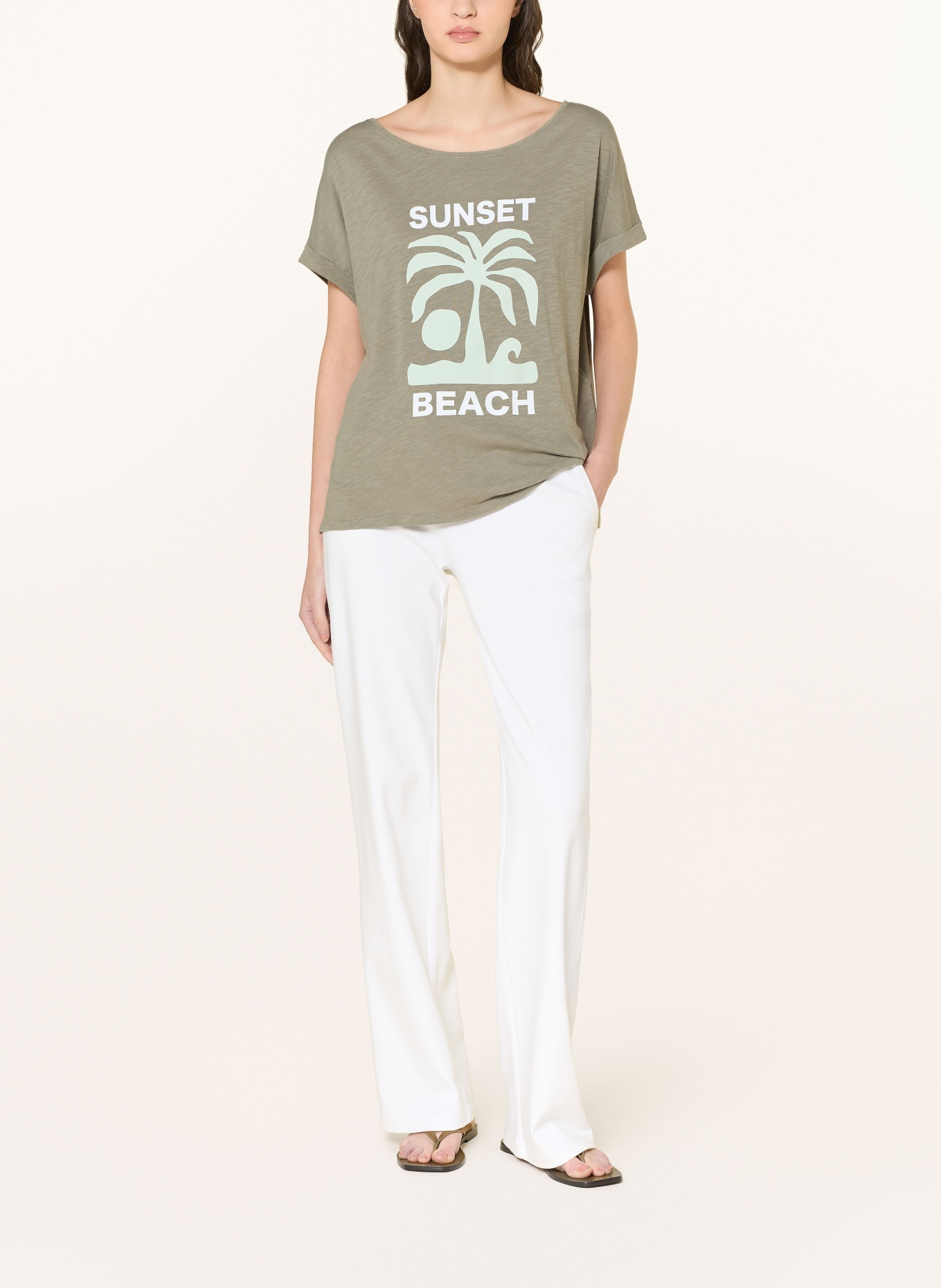 Juvia T-Shirt LUCA: OLIV / MINT / WEISS