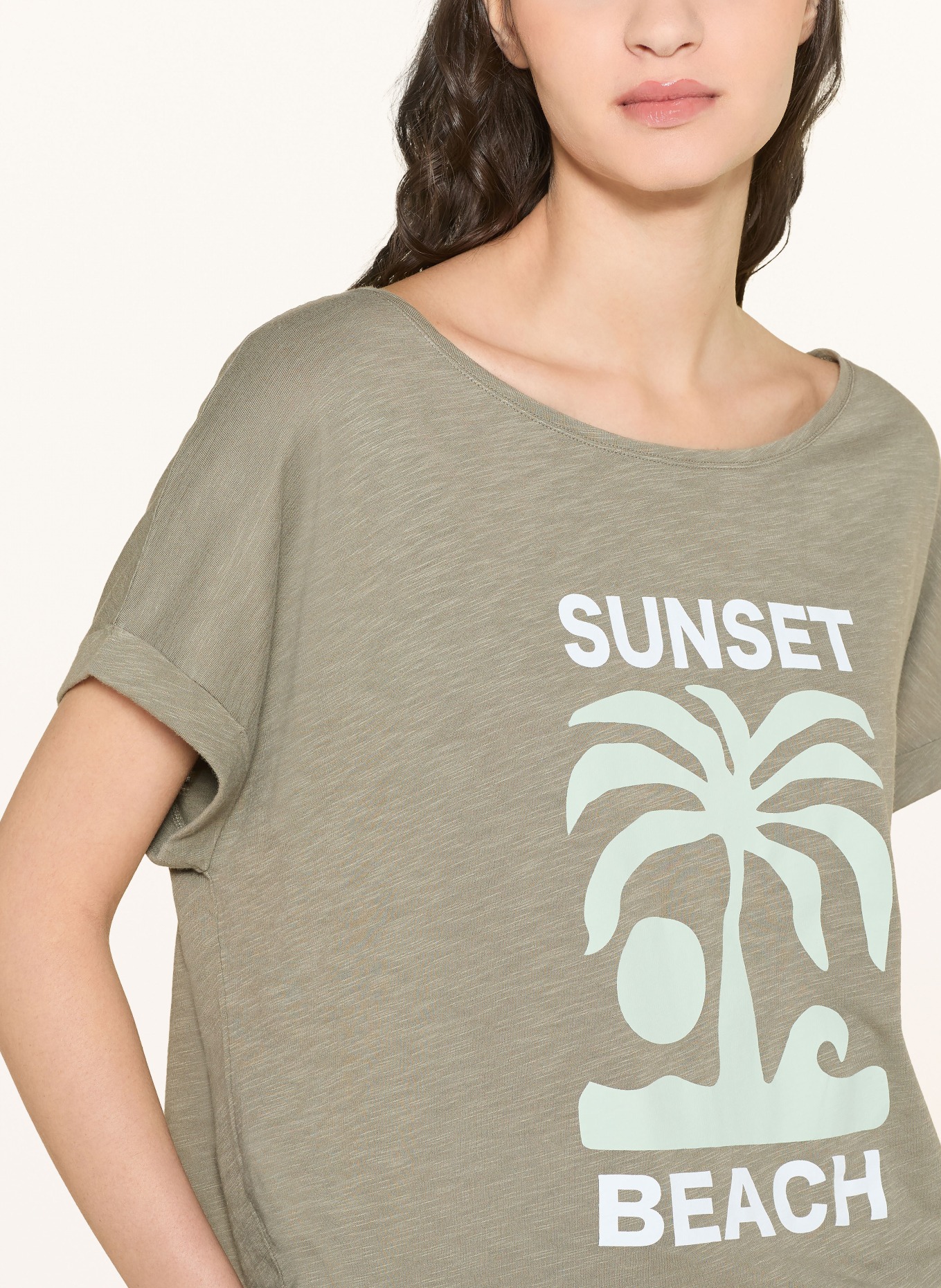 Juvia T-Shirt LUCA: OLIV / MINT / WEISS