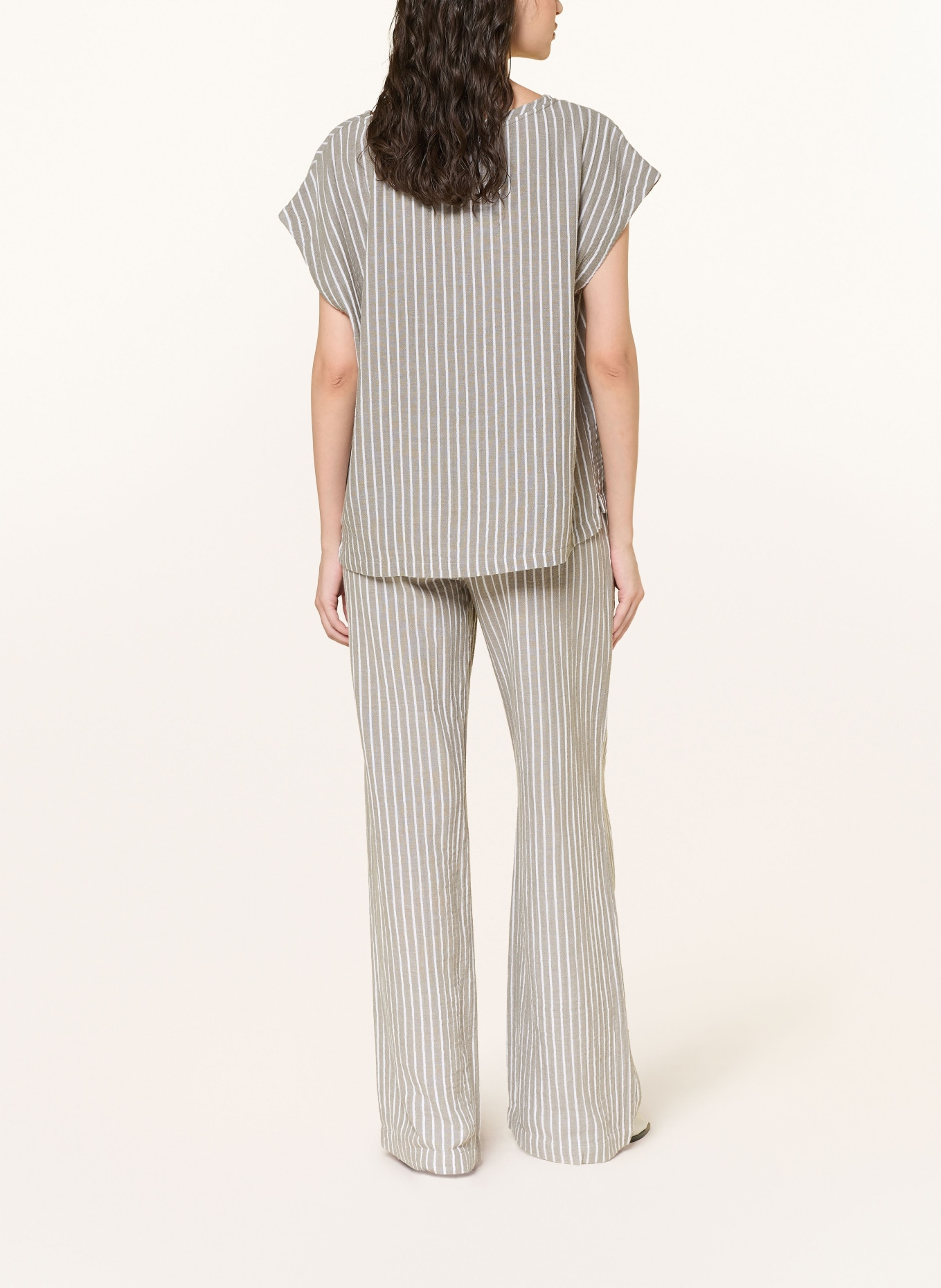 Juvia MARLEN muslin trousers: KHAKI / ECRU