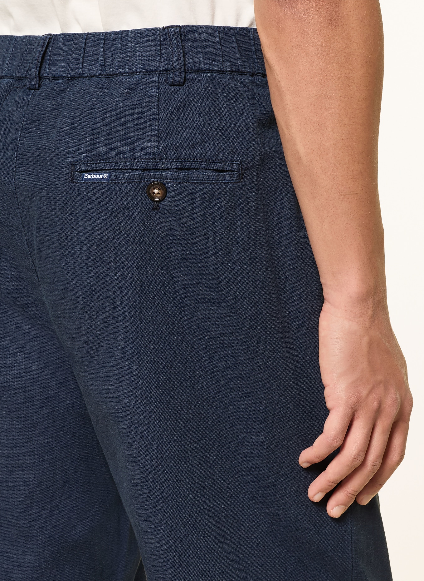 Barbour COTTON Regular Fit Pants: DARK BLUE