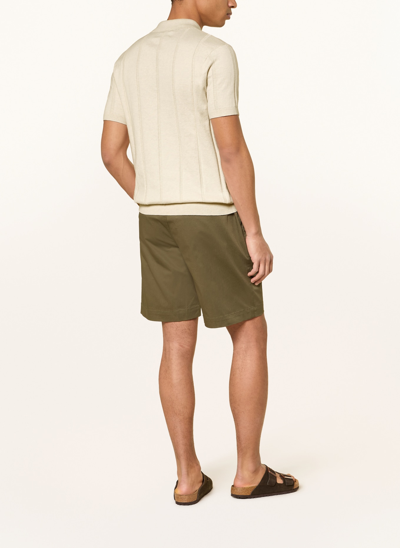 Barbour WELLBURN knitted polo shirt: CREAM