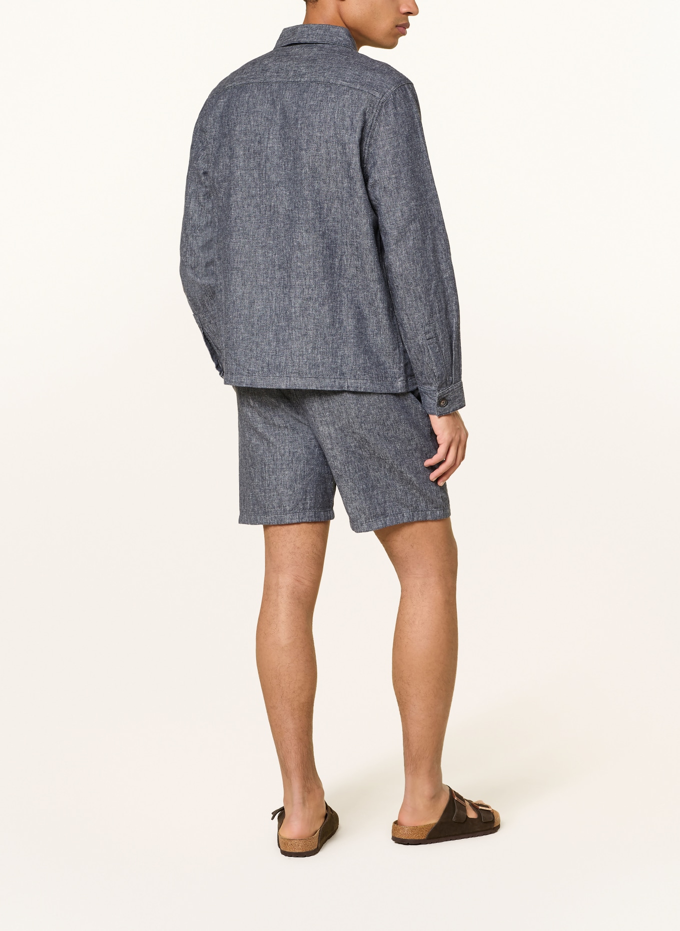 Barbour STILLWATER shorts with linen: DARK BLUE