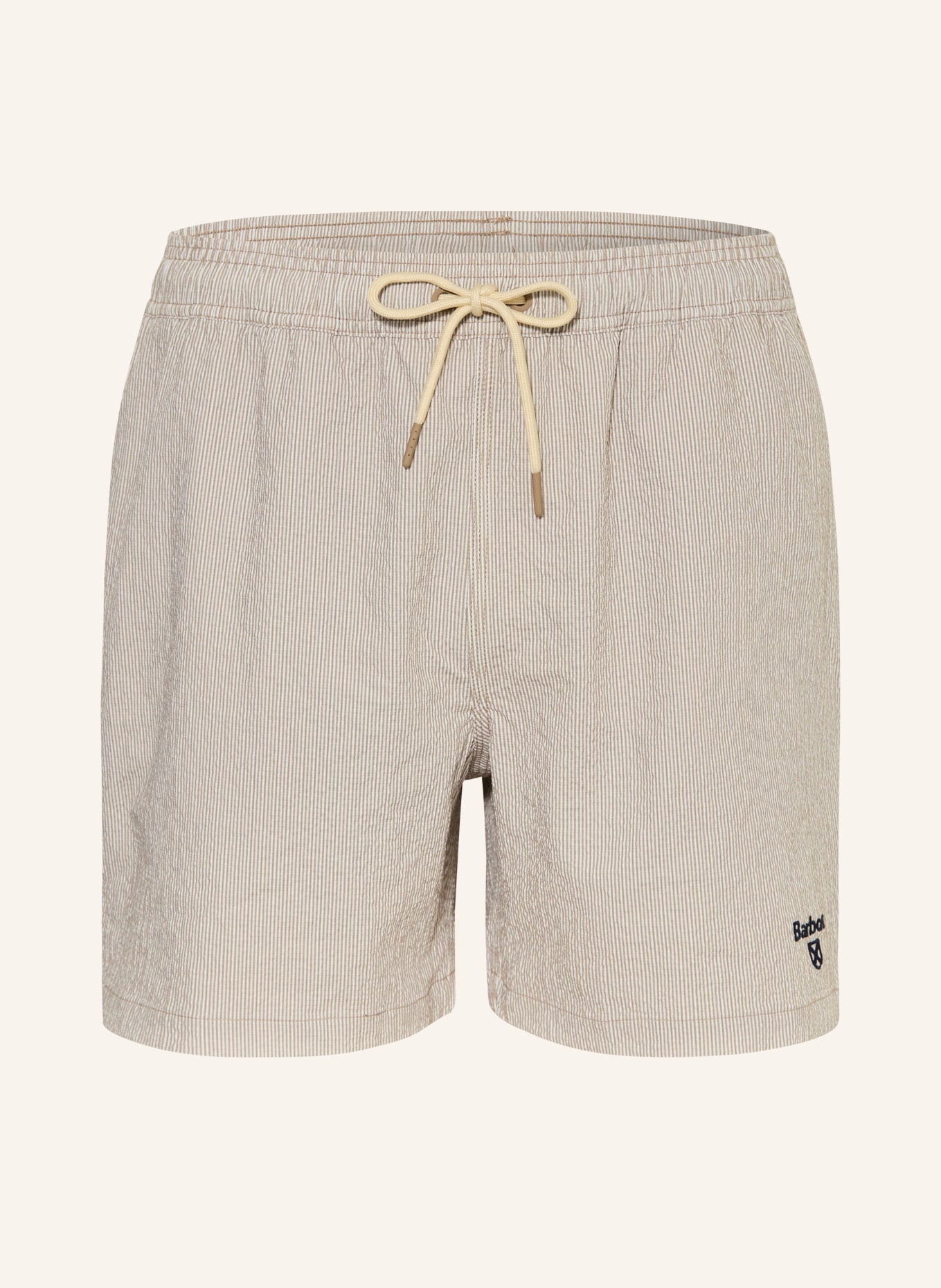 Barbour SOMERSET swim shorts: BEIGE / ECRU