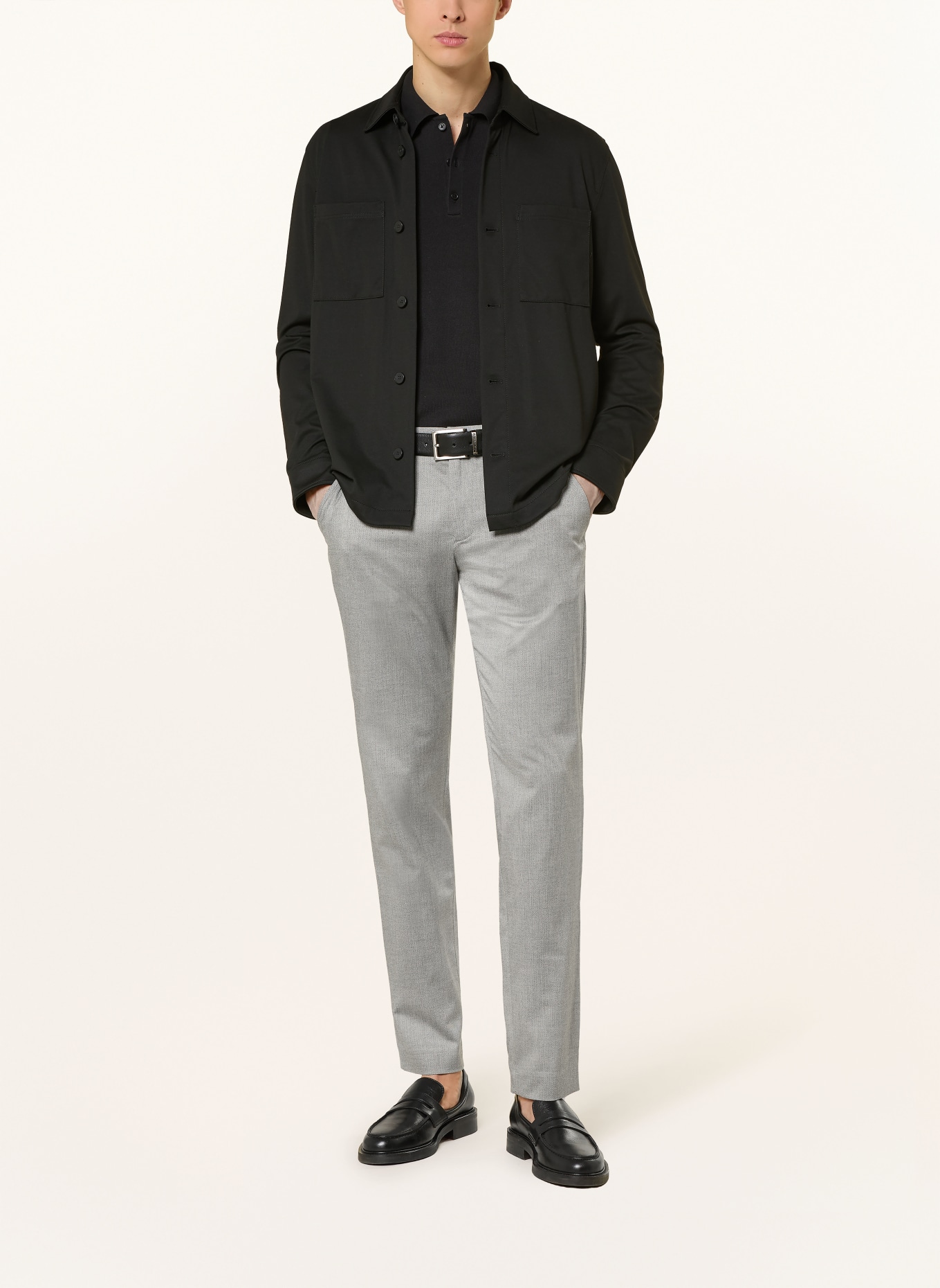 ALBERTO Chino LOU Regular Fit: DONKERBLAUW / WIT