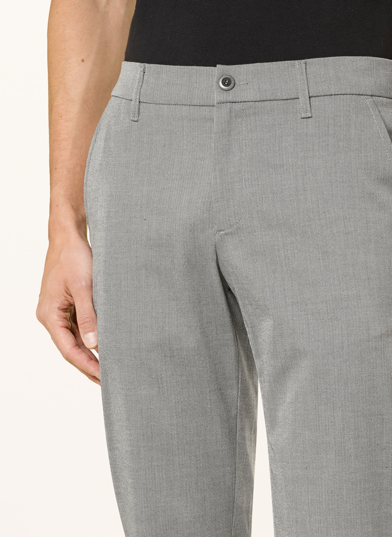 ALBERTO Chino LOU Regular Fit: DONKERBLAUW / WIT