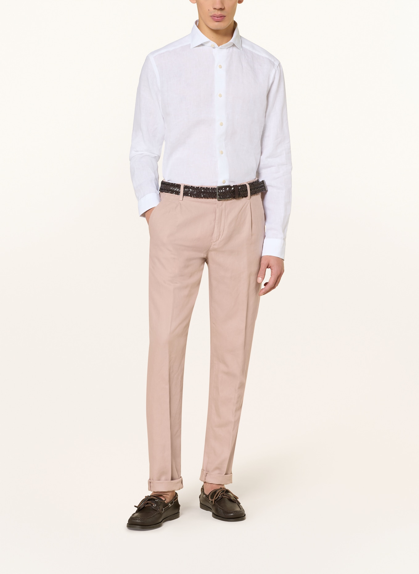 ETON Leinenhemd Casual Fit: WEISS