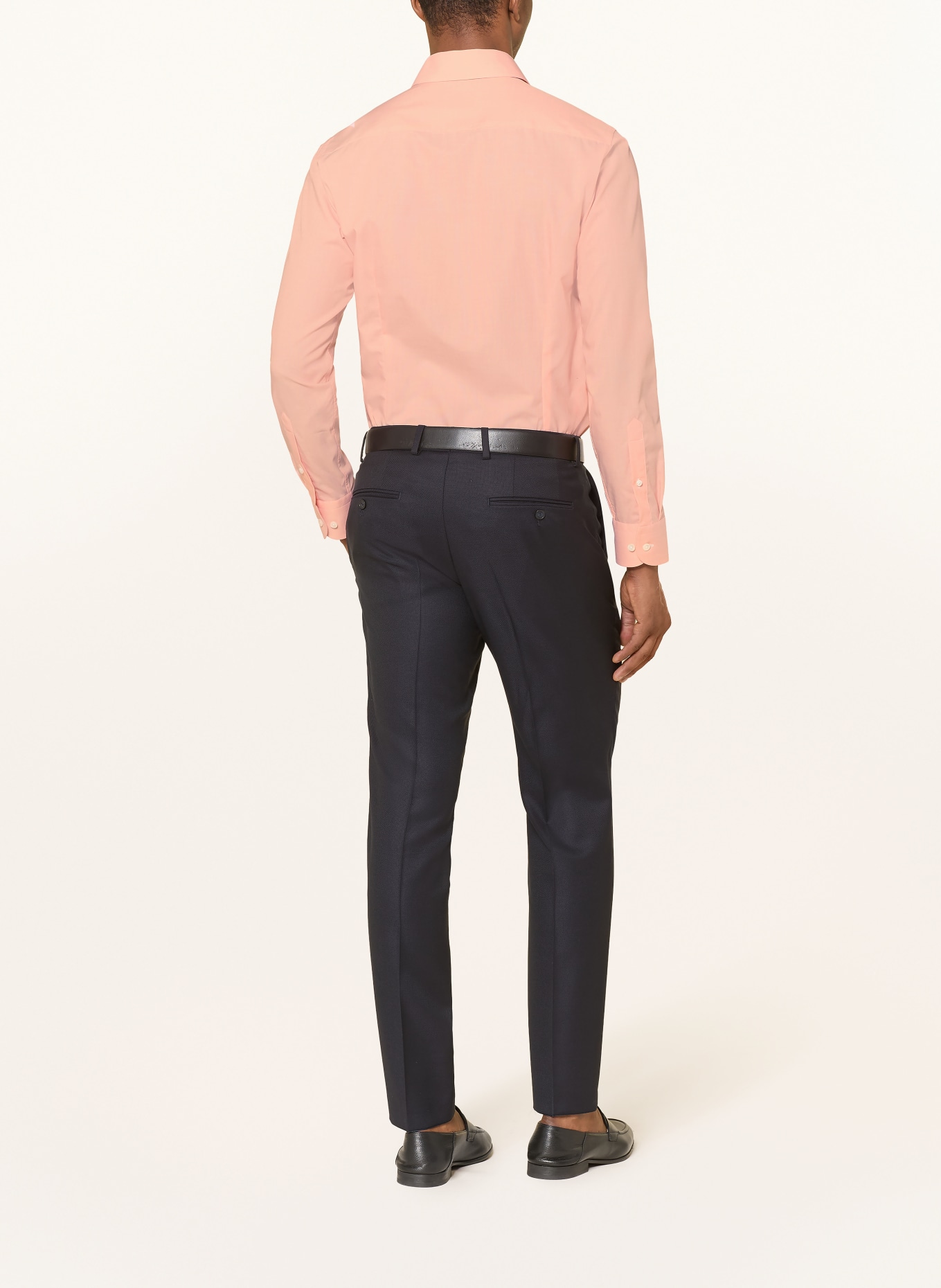 ETON Slim fit shirt: LIGHT ORANGE