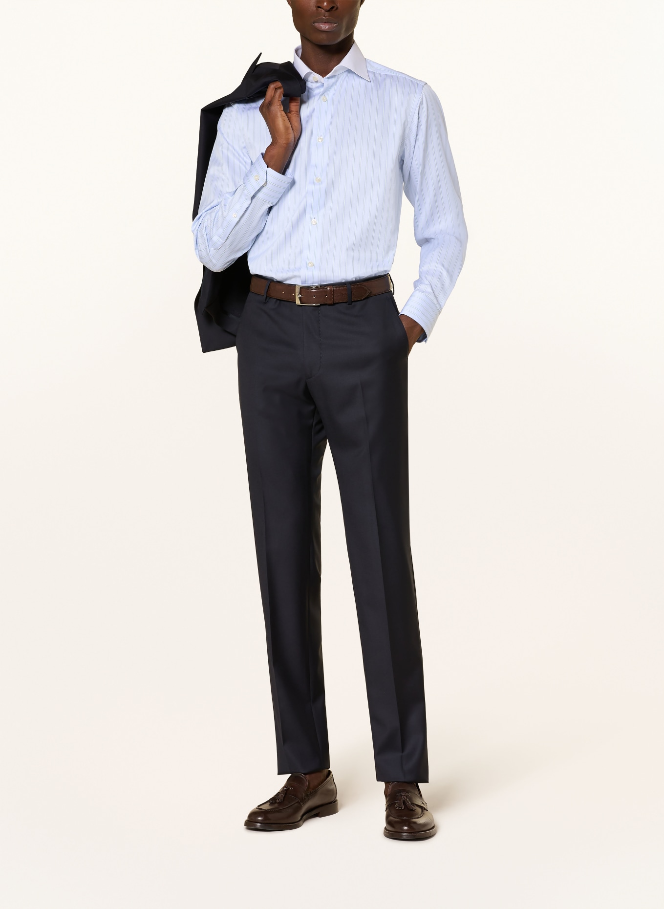 ETON Košile Slim Fit: TMAVĚ MODRÁ