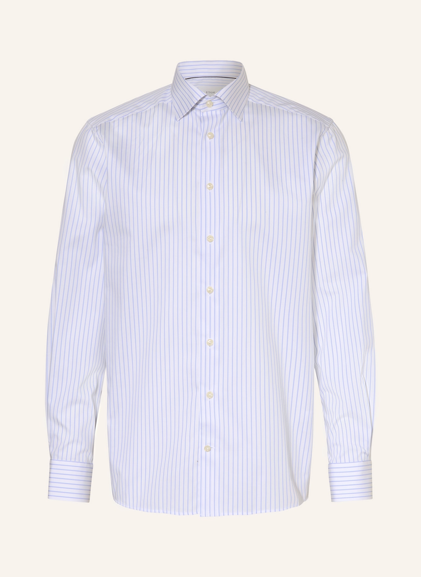 ETON Contemporary Fit Shirt: WHITE / LIGHT BLUE
