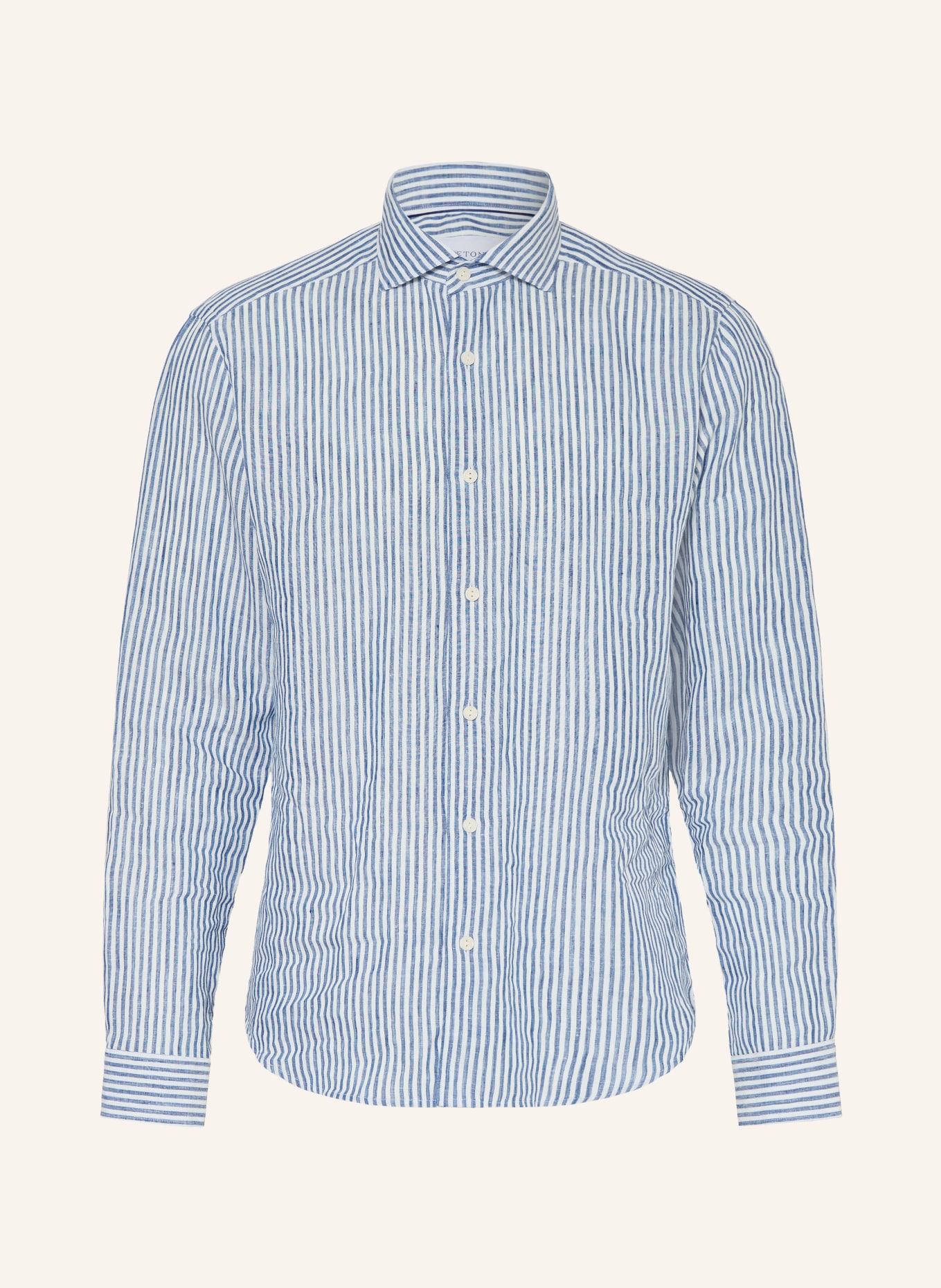 ETON Leinenhemd Regular Fit: DUNKELBLAU / WEISS