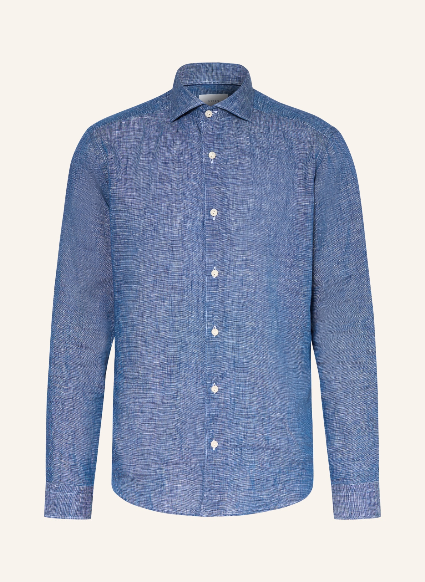 ETON Casual fit linen shirt: BLUE