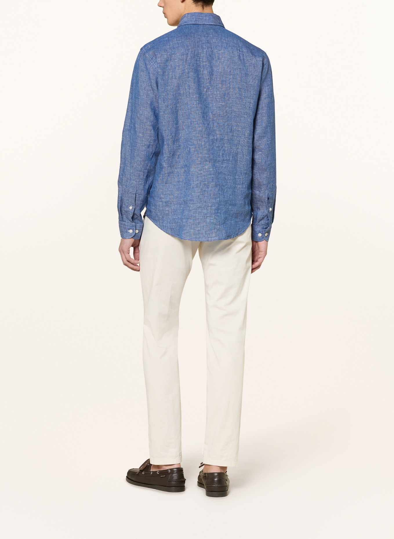 ETON Casual fit linen shirt: BLUE