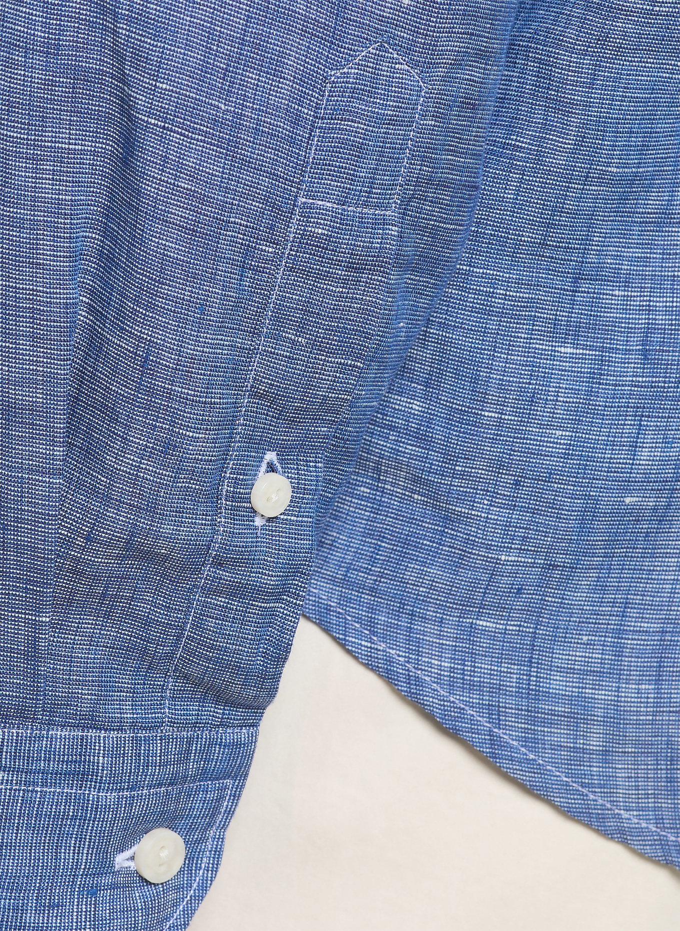 ETON Casual fit linen shirt: BLUE