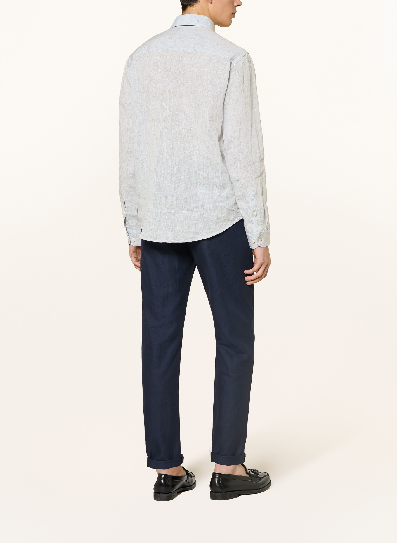 ETON Leinenhemd Casual Fit: HELLBLAU