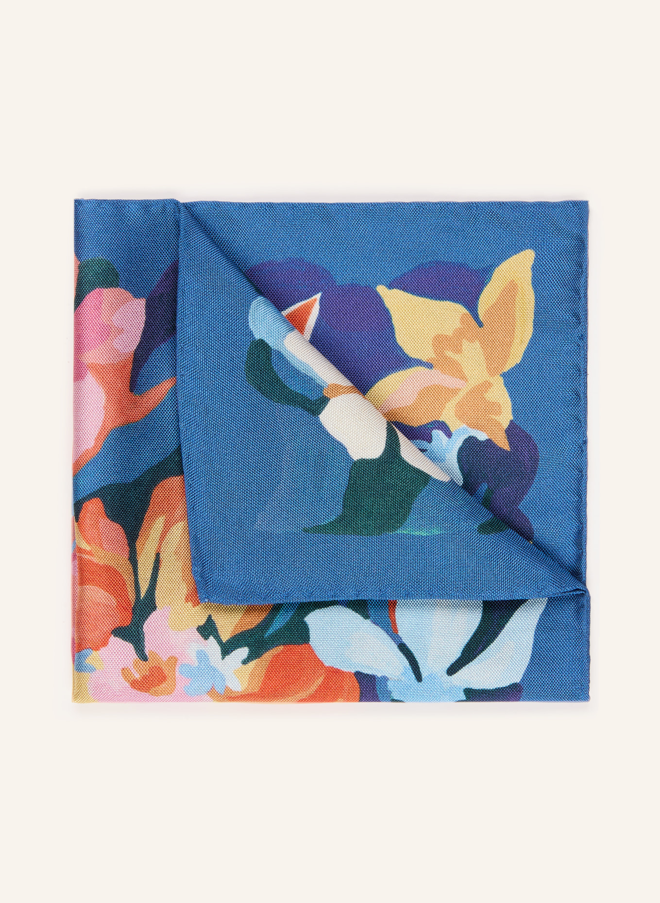 ETON Einstecktuch: BLAU / ROSA / GELB