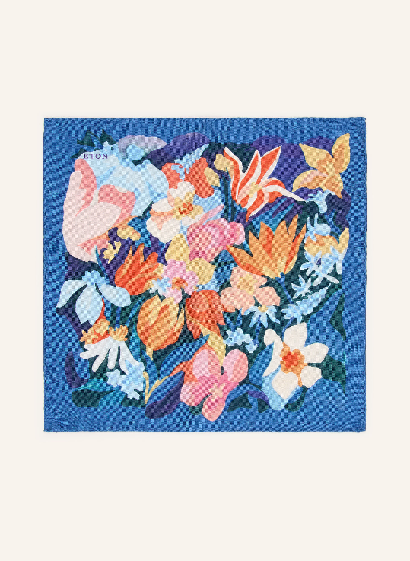 ETON Einstecktuch: BLAU / ROSA / GELB