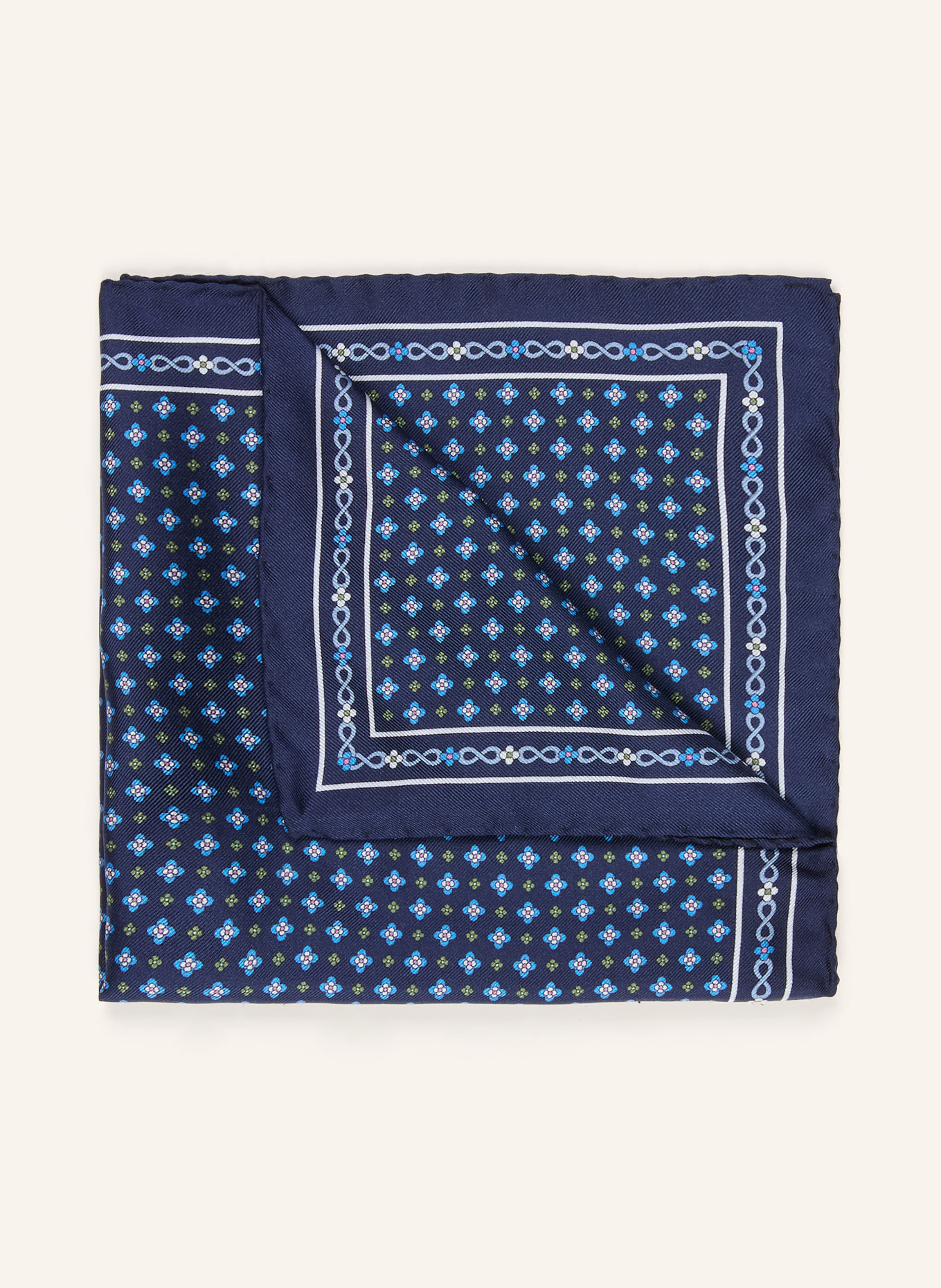 ETON Einstecktuch: DUNKELBLAU / GRÜN / HELLBLAU