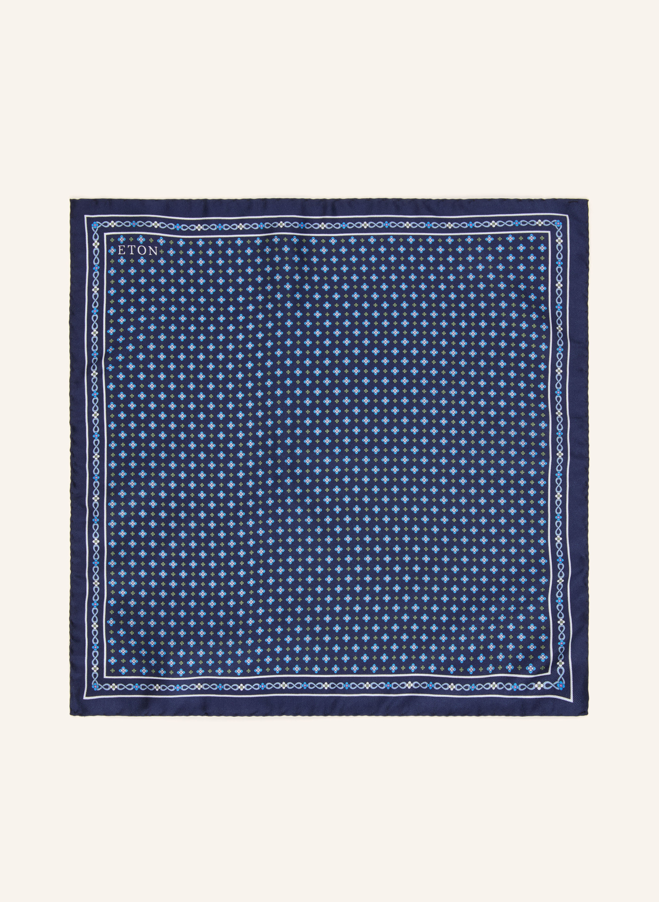 ETON Einstecktuch: DUNKELBLAU / GRÜN / HELLBLAU