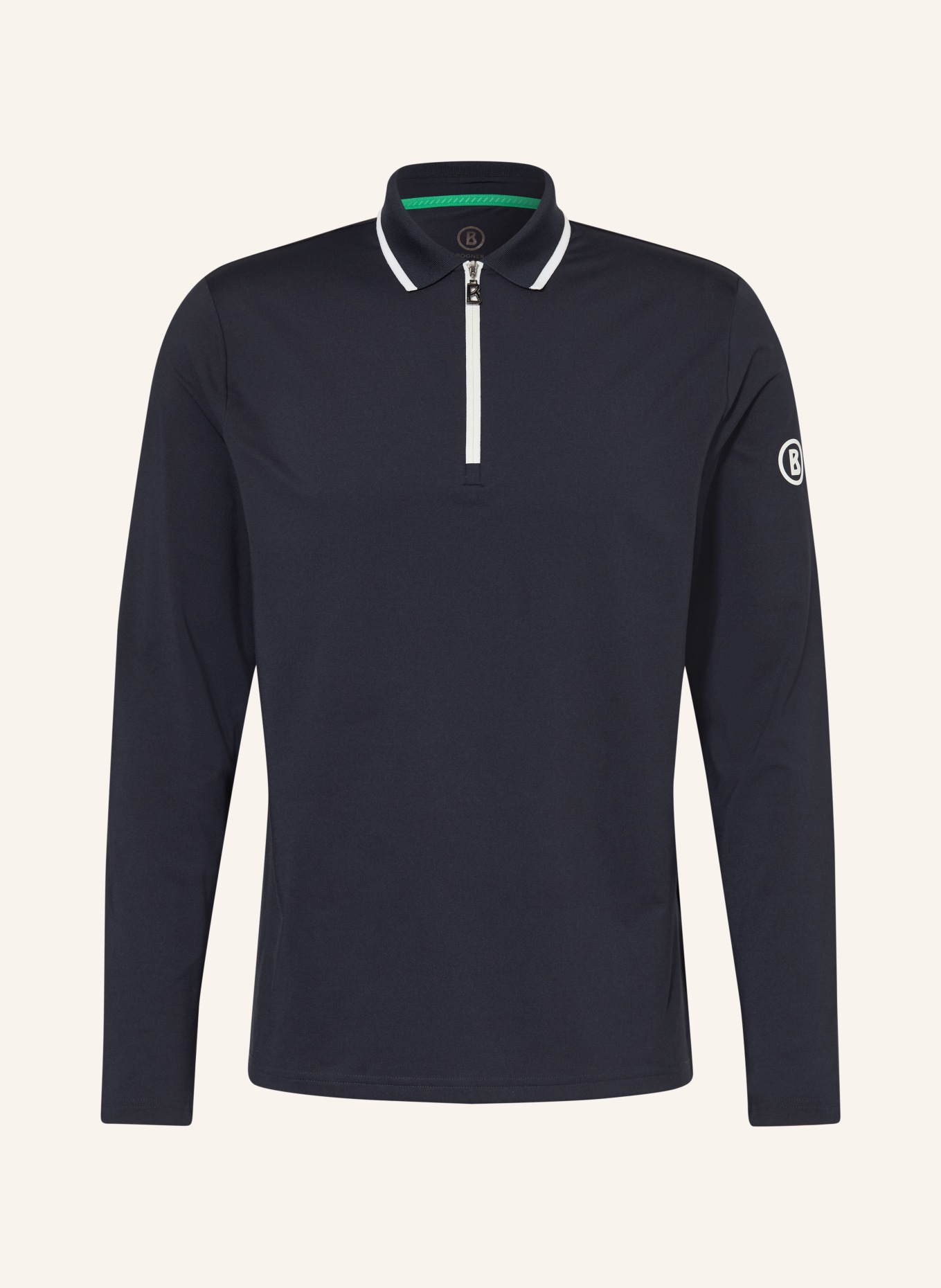 BOGNER Jersey-Poloshirt JONAH: DUNKELBLAU / WEISS