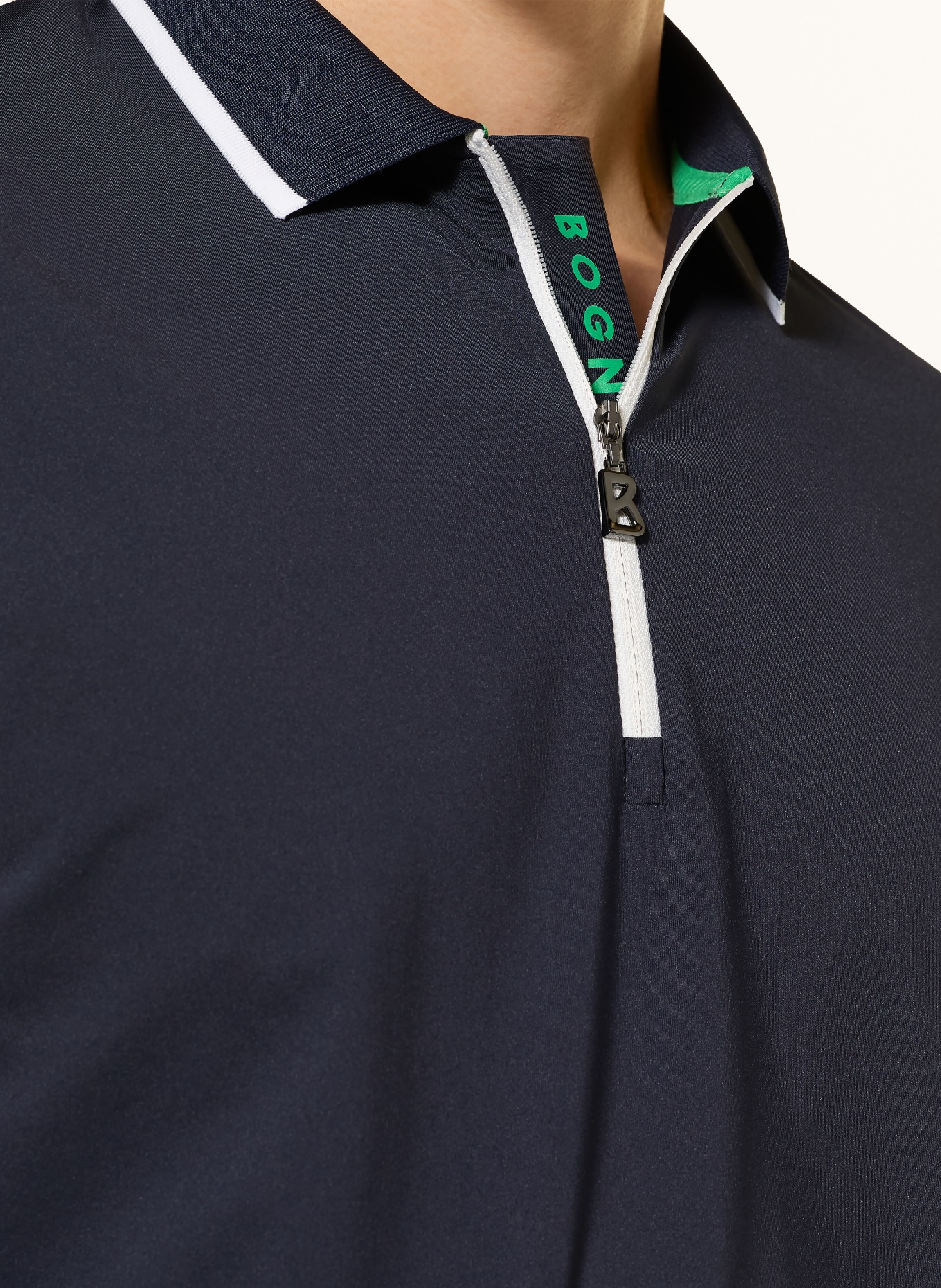 BOGNER Jersey-Poloshirt JONAH: DUNKELBLAU / WEISS