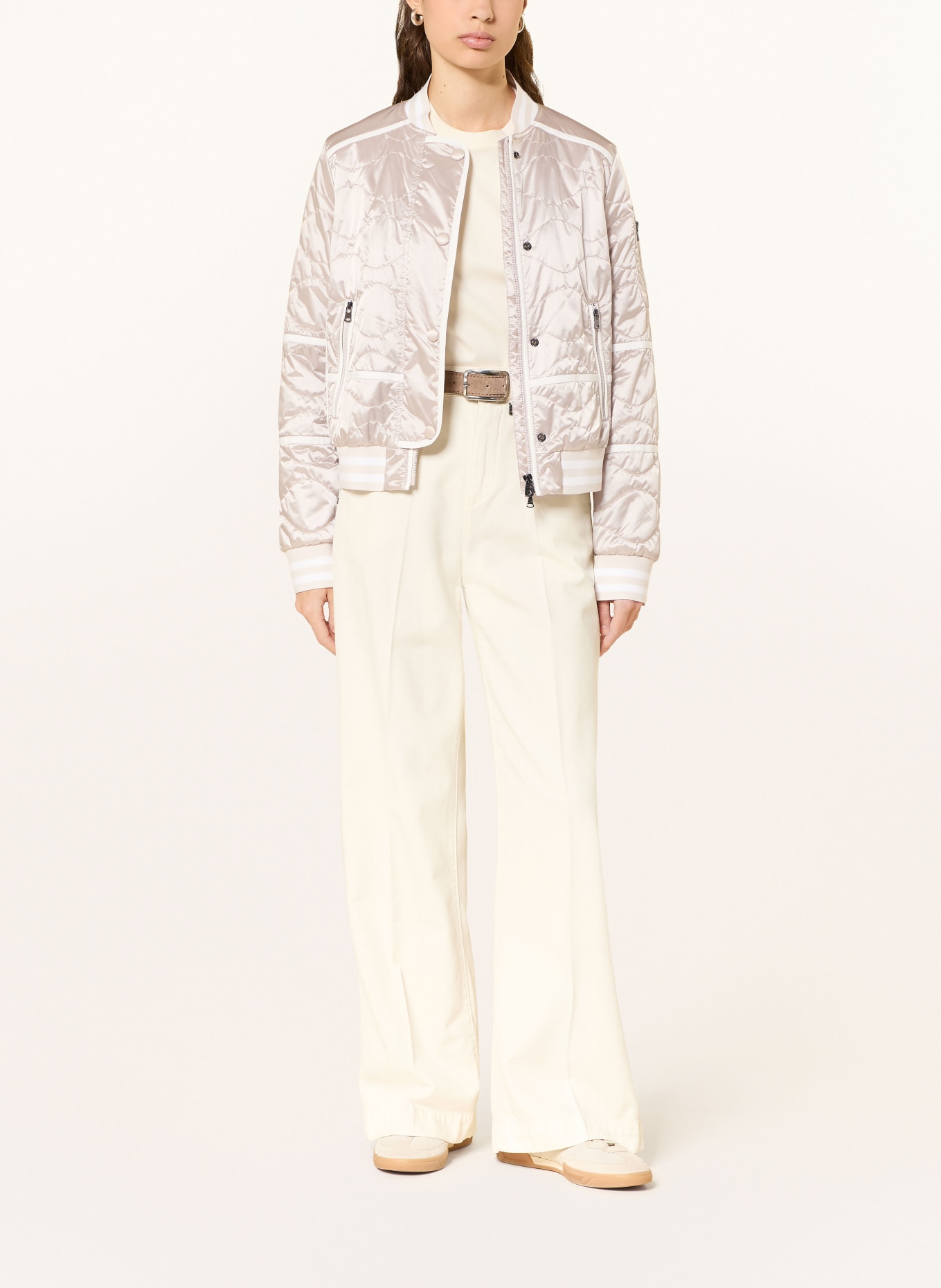 BOGNER Funkční bunda LIA: BÉŽOVÁ / BÍLÁ