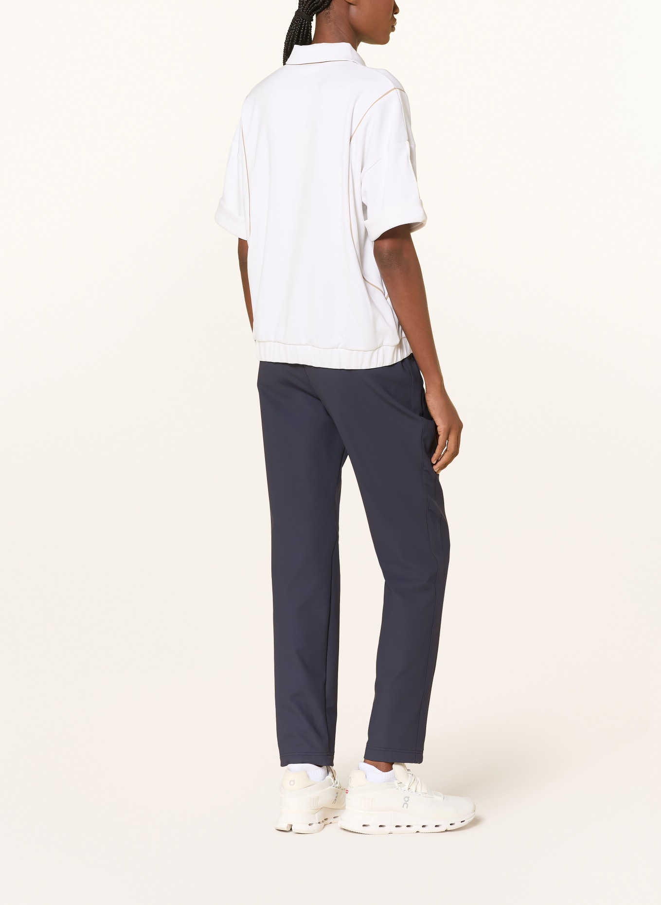 BOGNER Funkční polokošile FINJA: BÍLÁ / BÉŽOVÁ