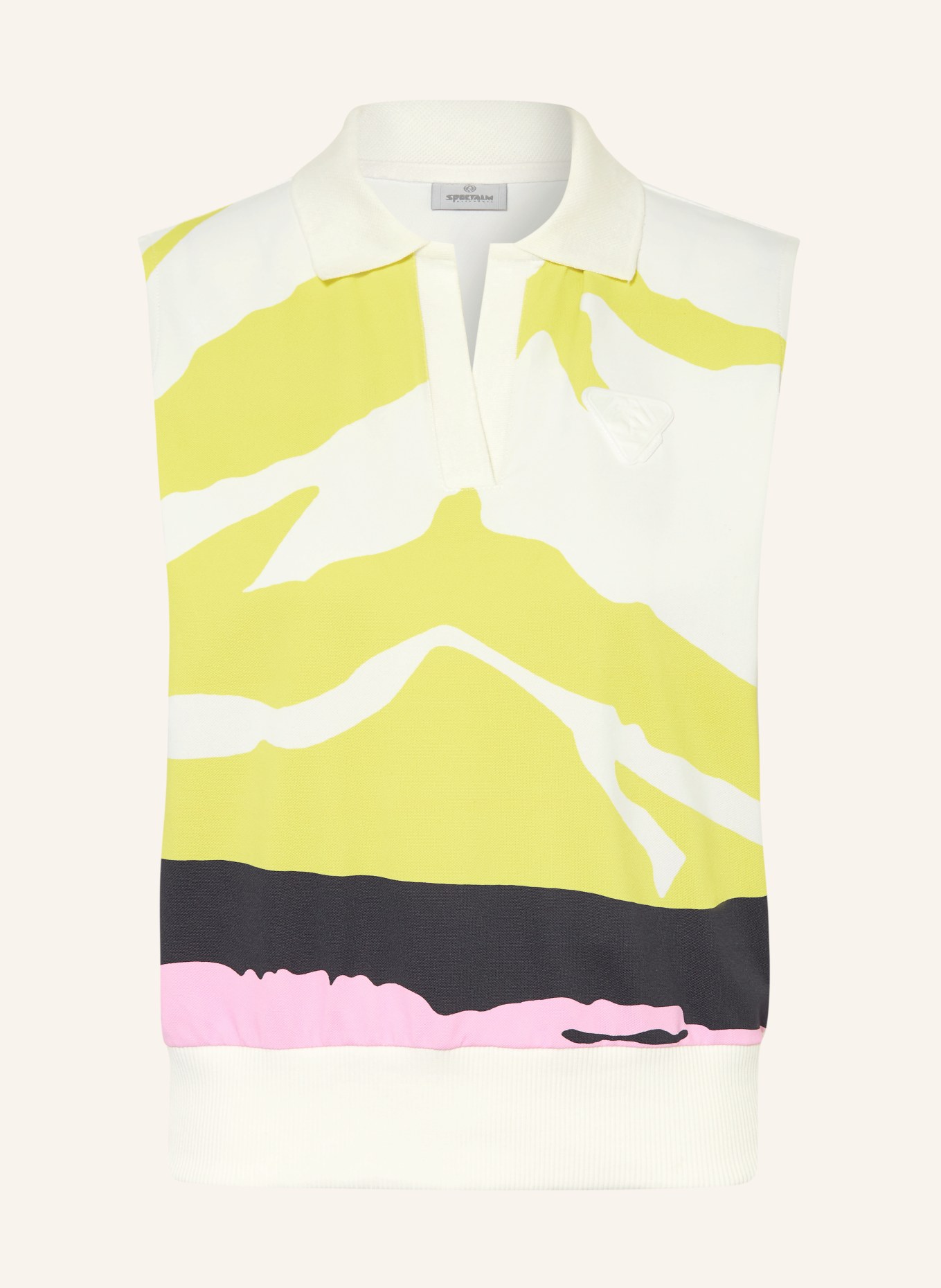 SPORTALM polokošile: BÍLÁ / SVĚTLE ZELENÁ / ČERNÁ