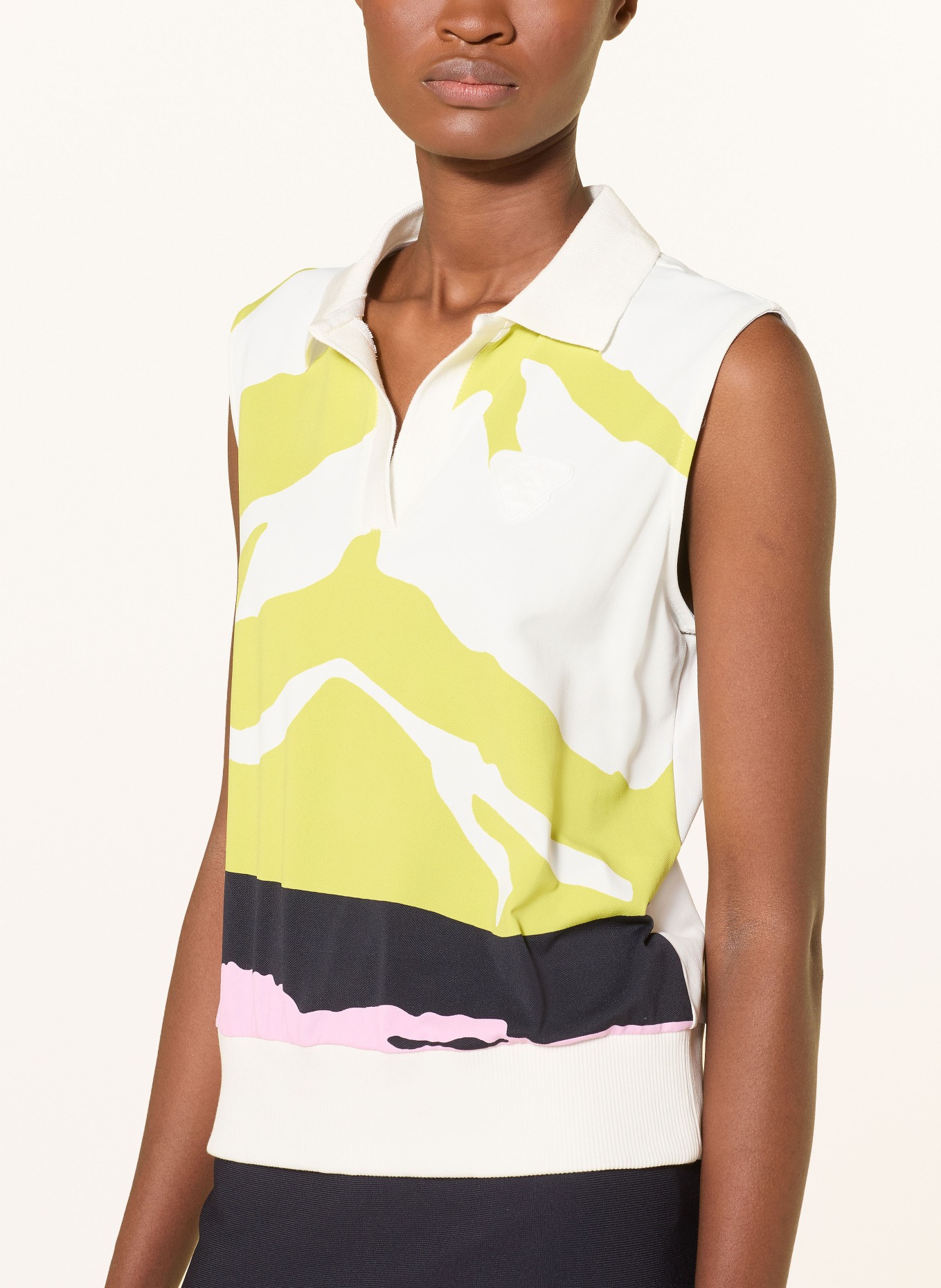 SPORTALM polokošile: BÍLÁ / SVĚTLE ZELENÁ / ČERNÁ