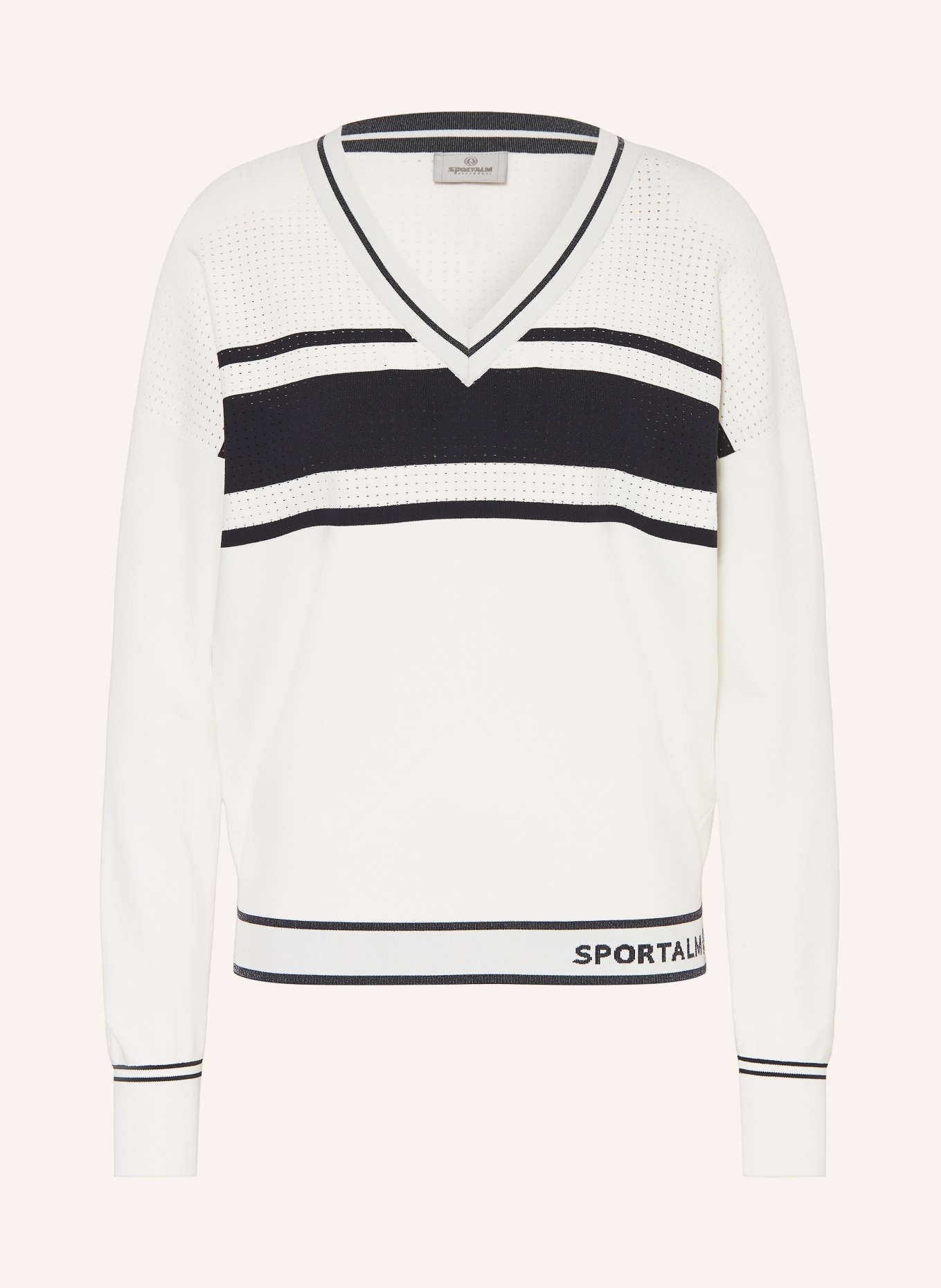 SPORTALM Pullover: CREME / SCHWARZ