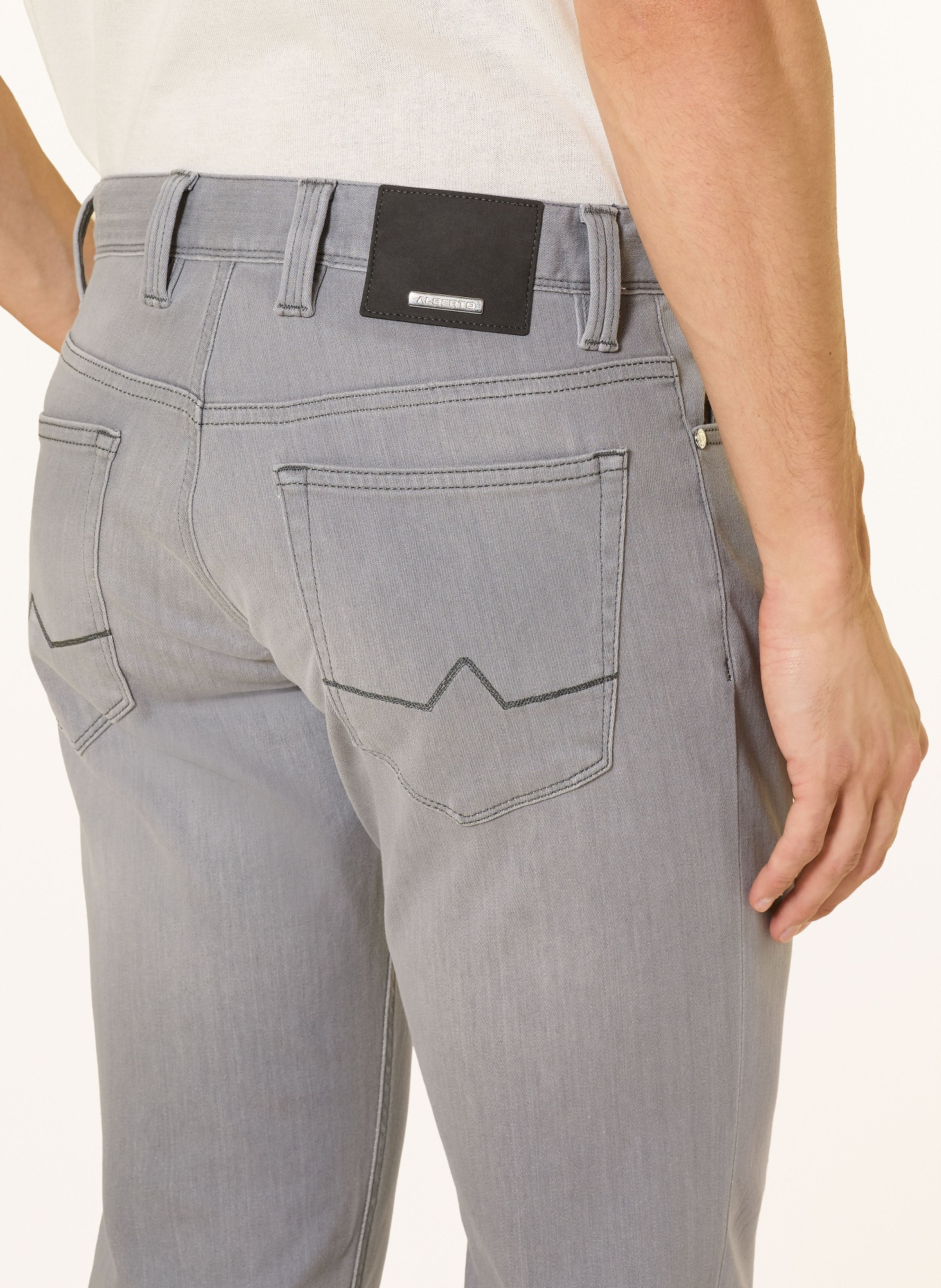 ALBERTO Hose PIPE Regular Fit: GRAU