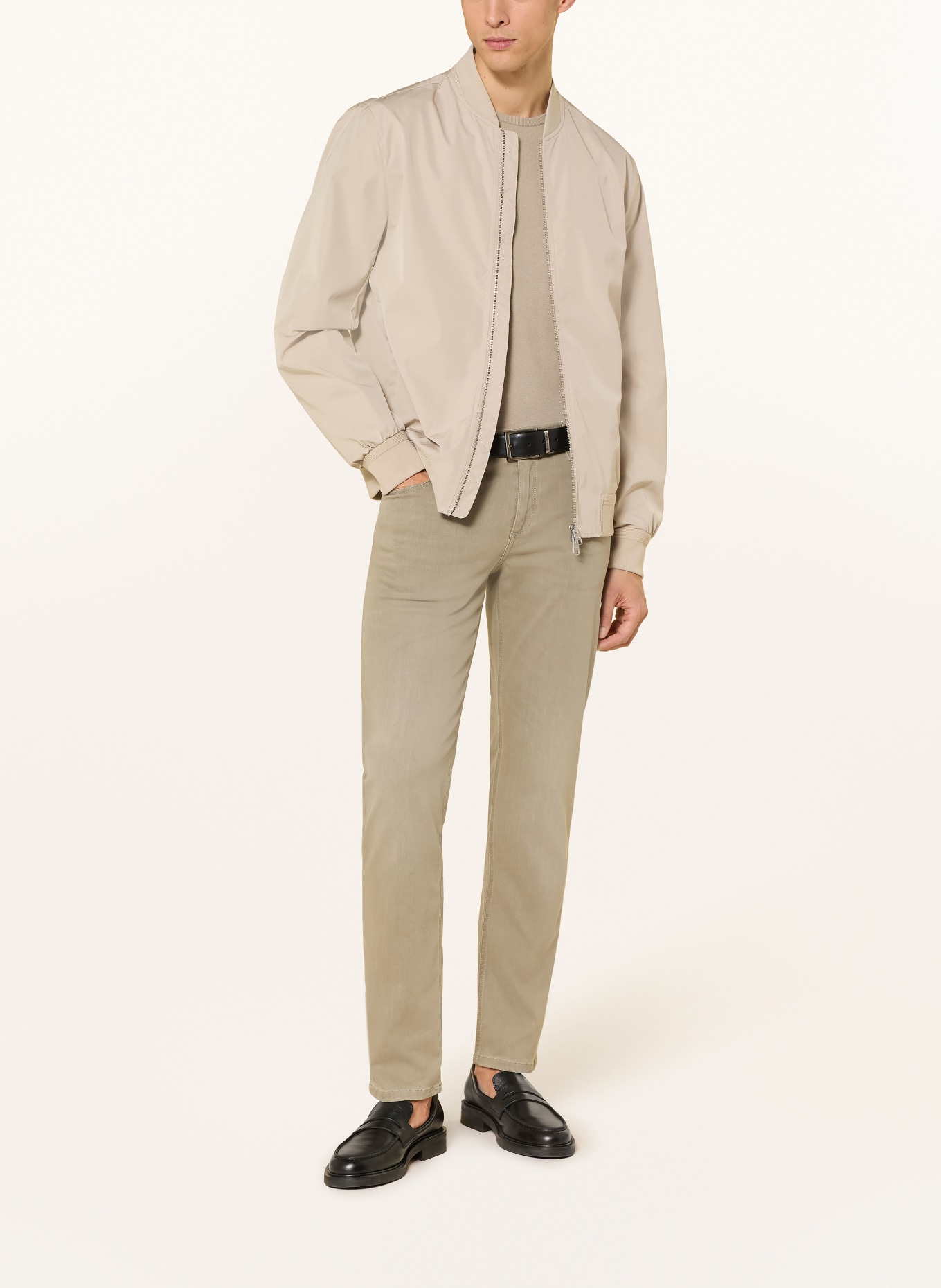 ALBERTO Kalhoty PIPE Regular Fit: SVĚTLE ZELENÁ