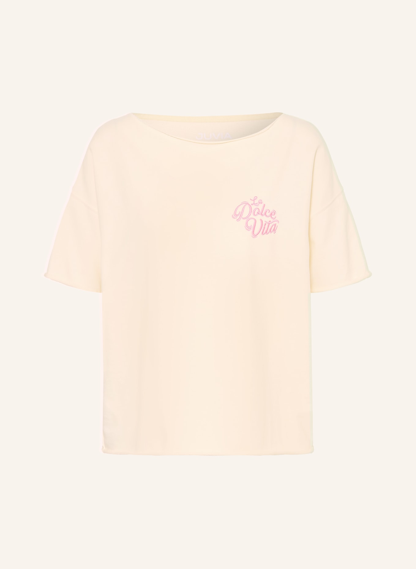 Juvia T-Shirt KAYA: CREME / ROSA