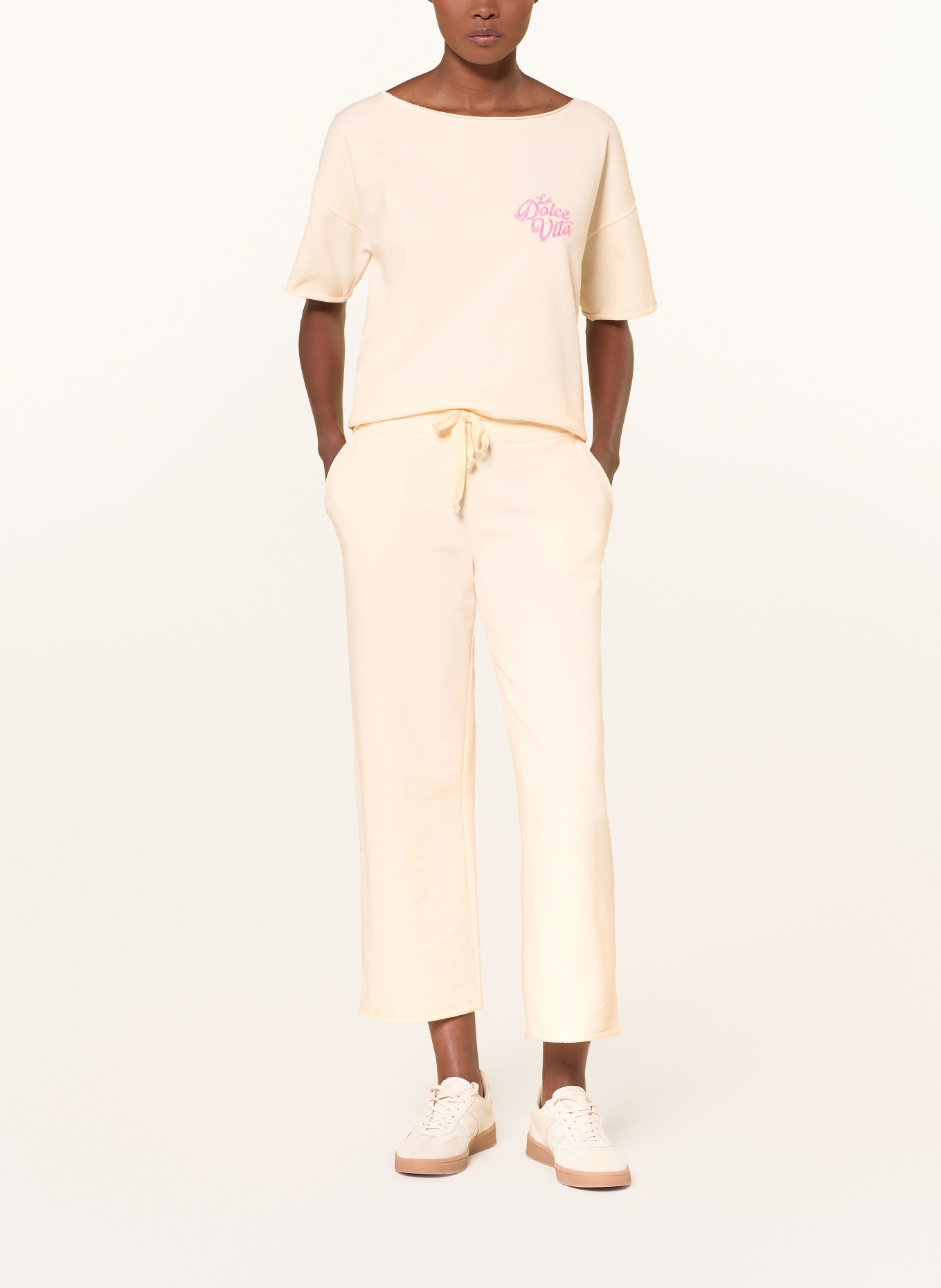 Juvia T-Shirt KAYA: CREME / ROSA