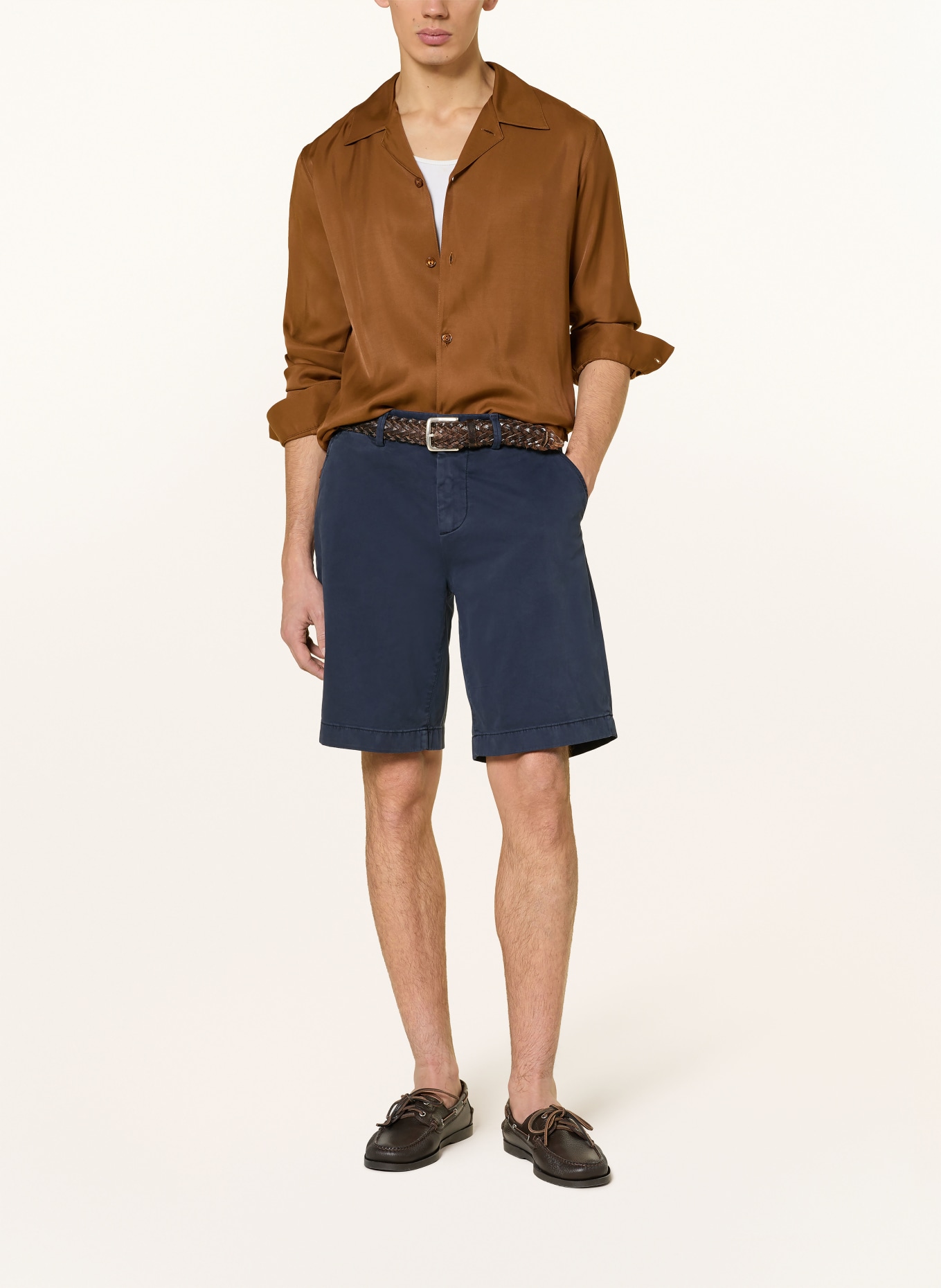 7 for all mankind Chinoshorts Comfort Fit: TMAVĚ MODRÁ