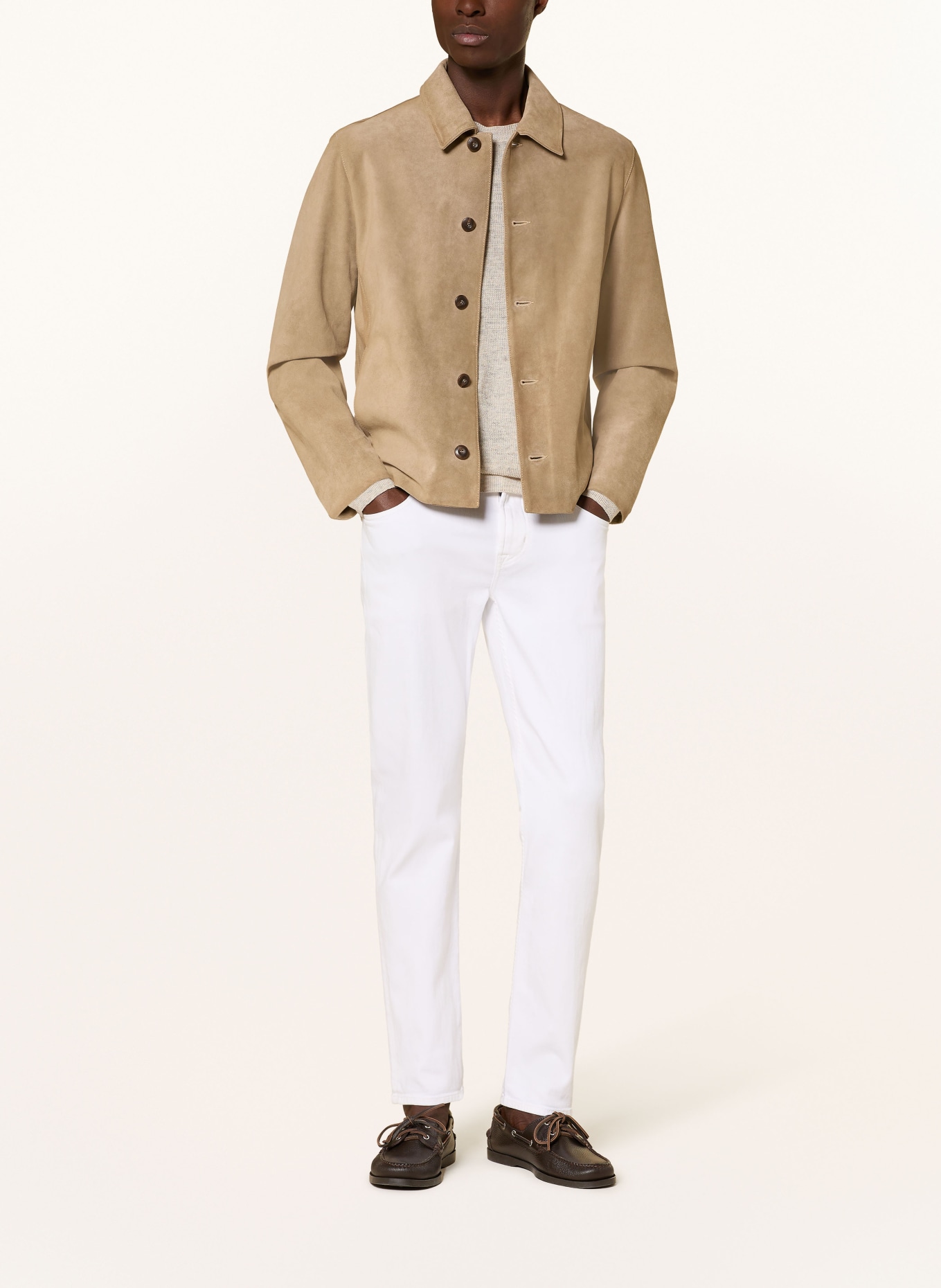 7 for all mankind SLIMMY Tapered Fit jeans: WHE WHITE