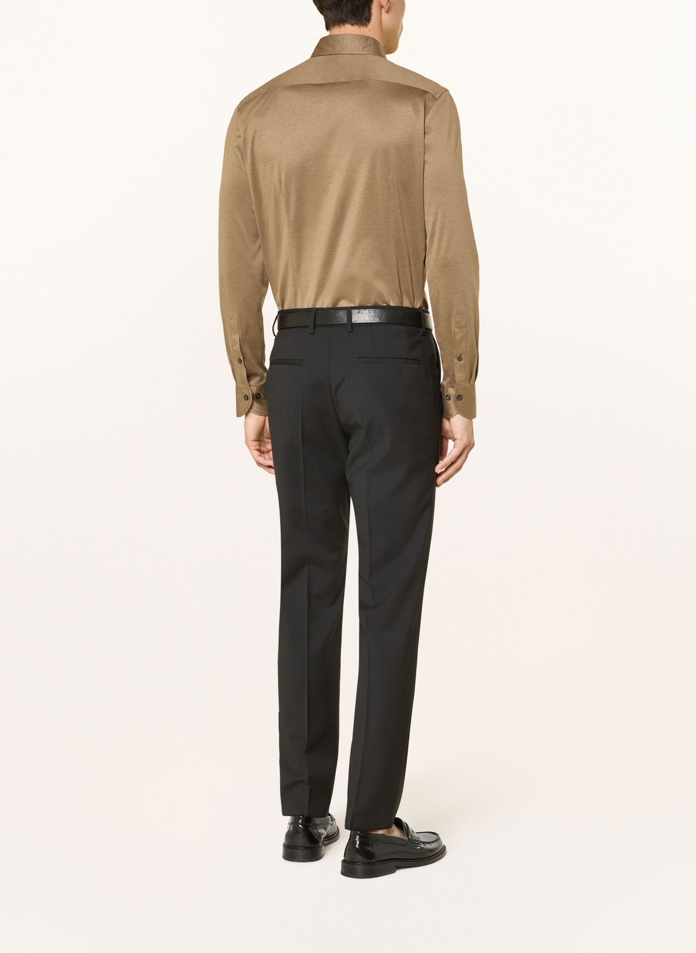 BALDESSARINI Jerseyhemd HUGH Slim Fit: HELLBRAUN